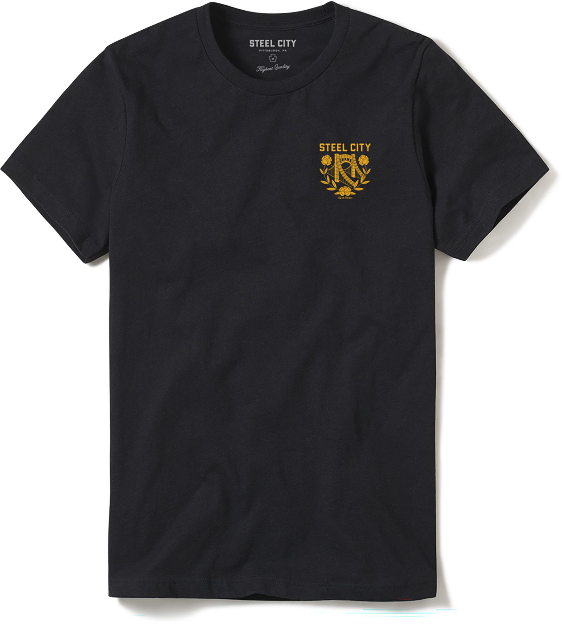 Steel City Men's Pittsburgh Black Bridge T-Shirt product image