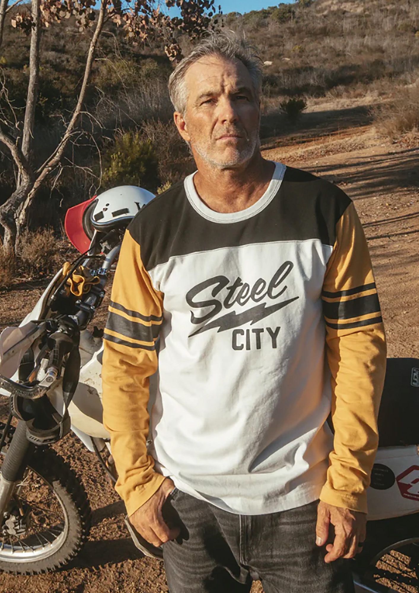 Steel City Adult Pittsburgh White Thunder Long Sleeve T-Shirt product image