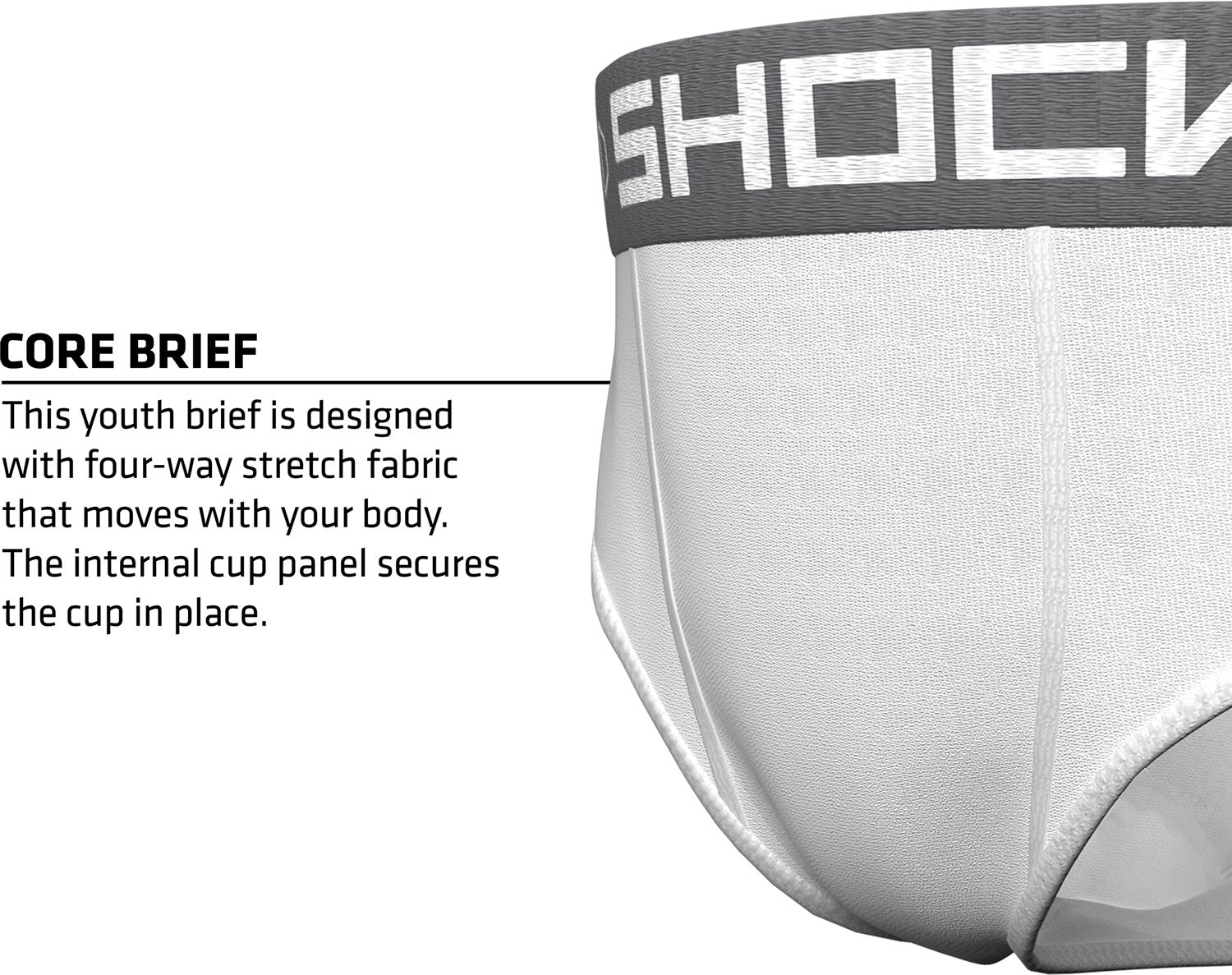 Shock Doctor Youth Core Brief w/ Bio-Flex 2.0 Cup product image
