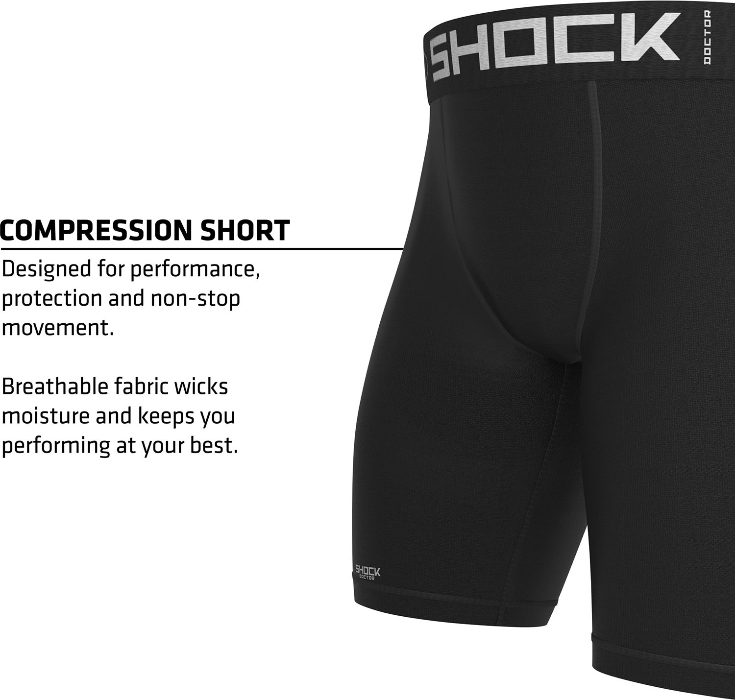 Shock Doctor Adult Core Compression Short w/ Bio-Flex 2.0 Cup product image