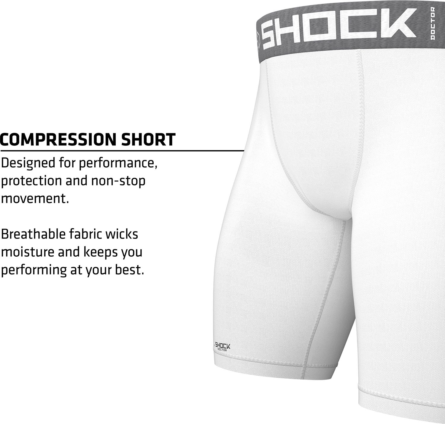 Shock Doctor Adult Core Compression Short w/ Bio-Flex 2.0 Cup product image