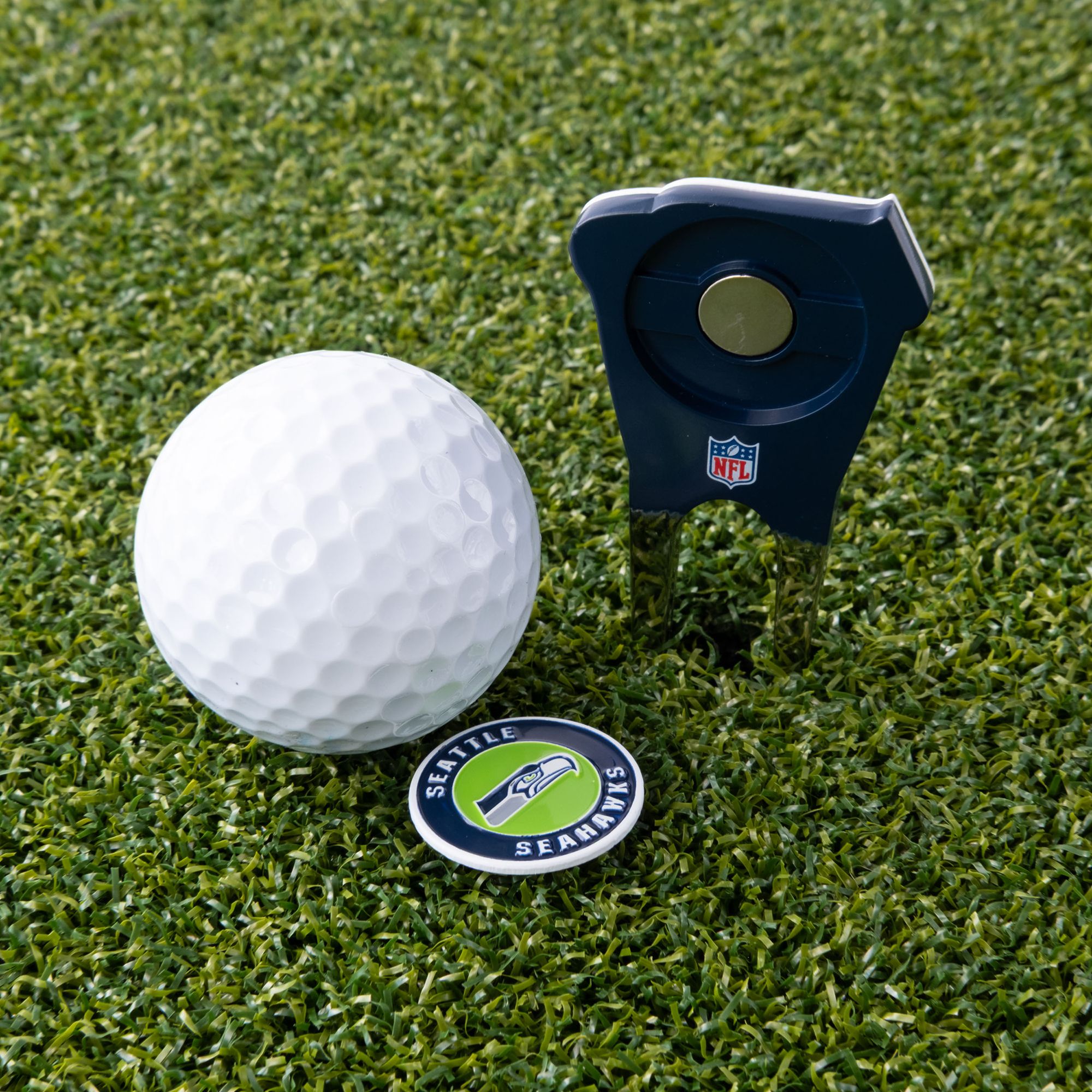 CMC Design Seattle Seahawks Divot Tool with Custom Shaped Removable Marker product image