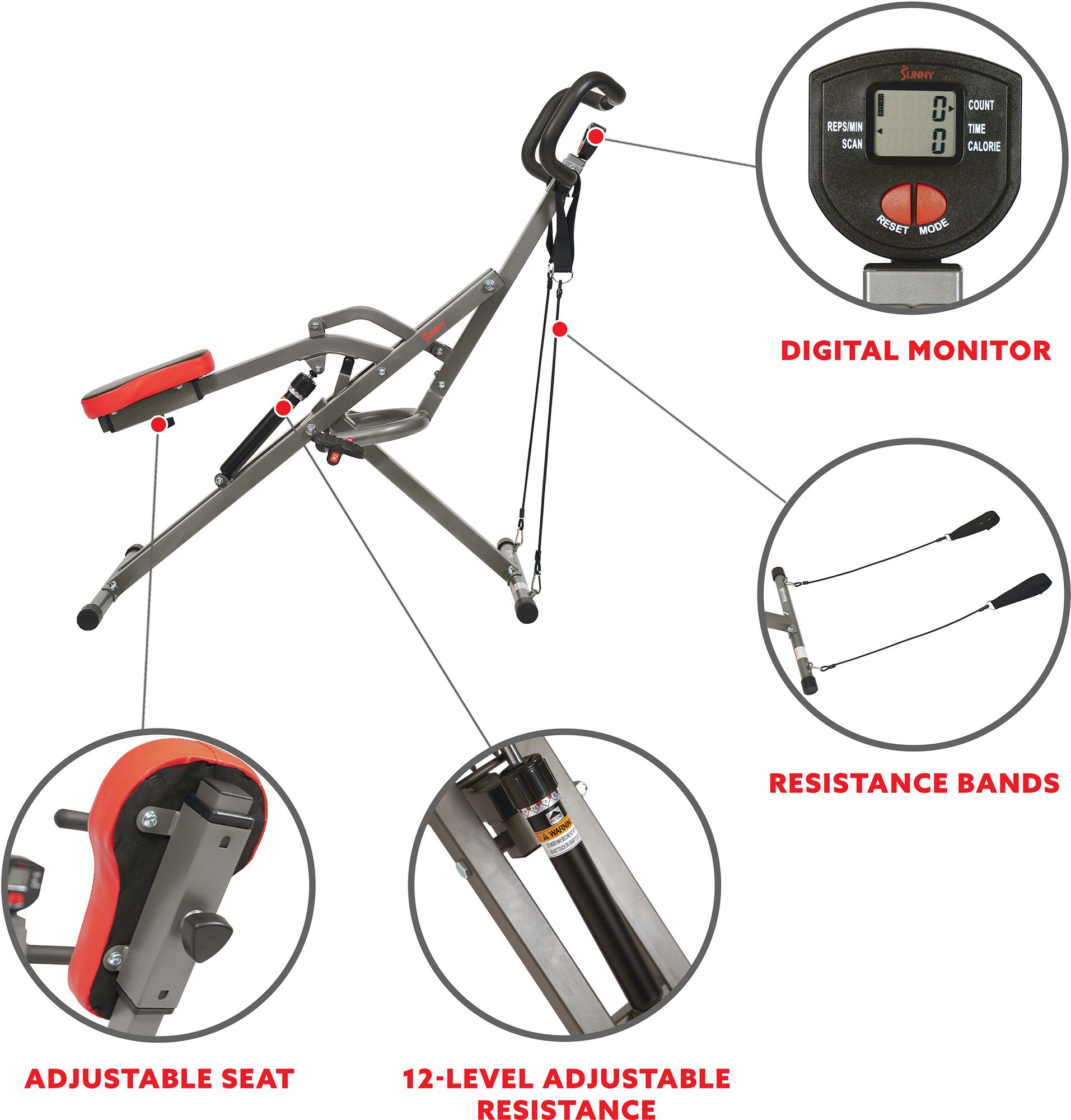 Sunny Health & Fitness Row-N-Ride PRO Trainer product image