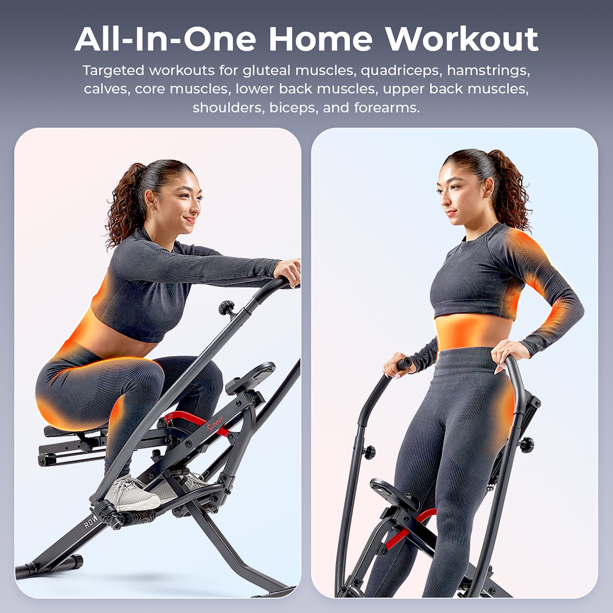 Sunny Health & Fitness Smart Upright Row-N-Ride With Full Motion Handlebar product image