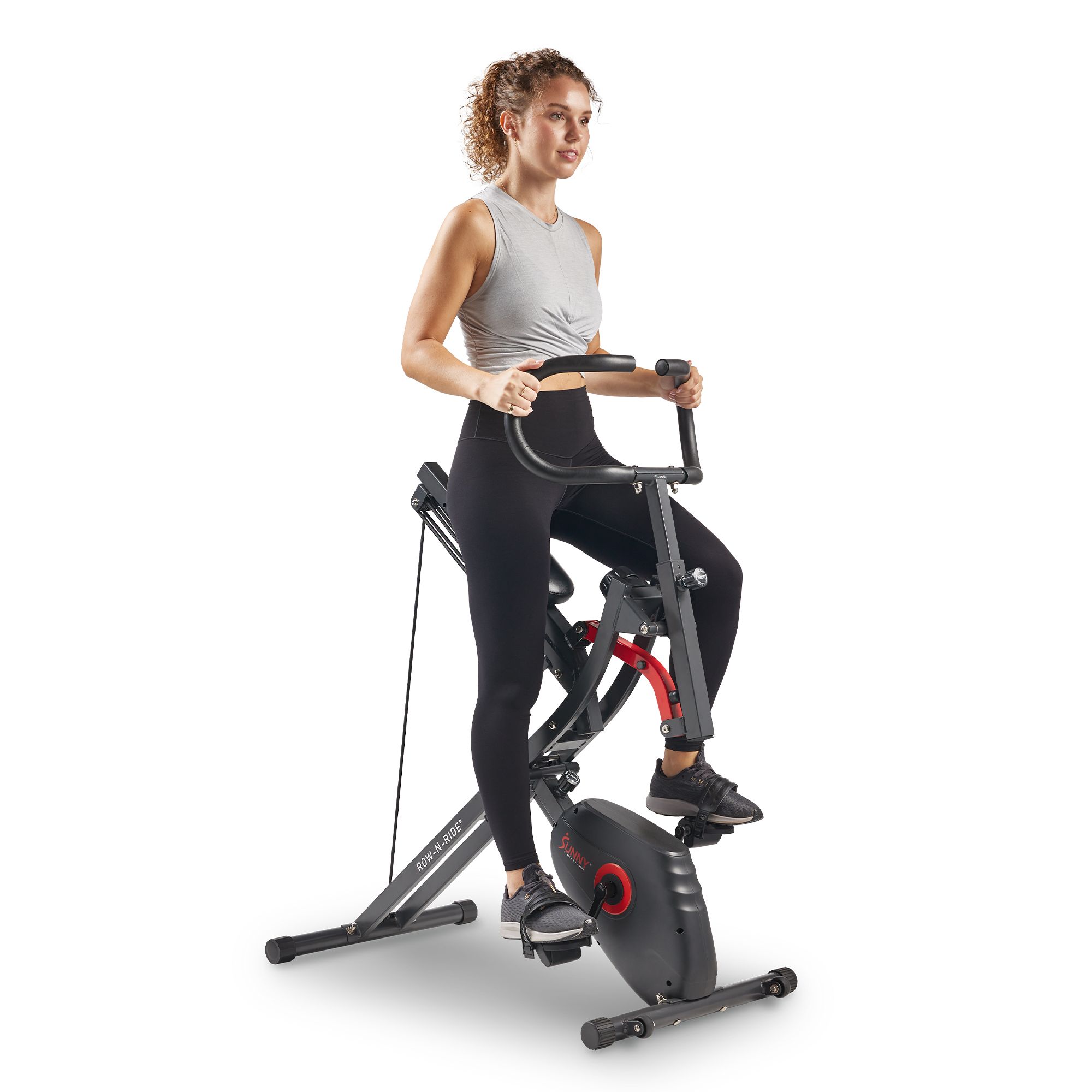 Sunny Health & Fitness 2-in-1 Row & Ride Exercise Bike product image