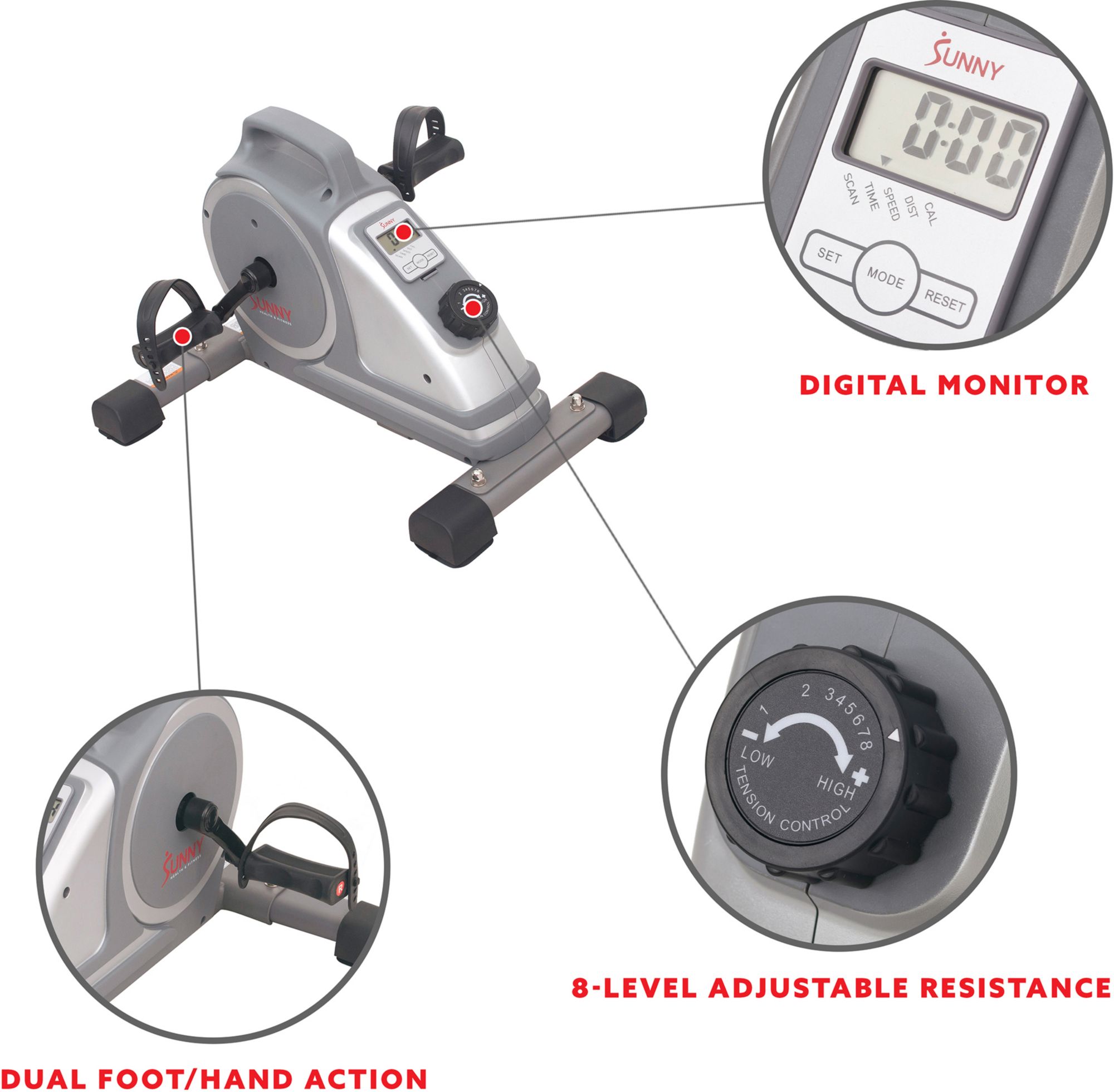 Sunny Health & Fitness Magnetic Mini Exercise Pedal Cycle product image