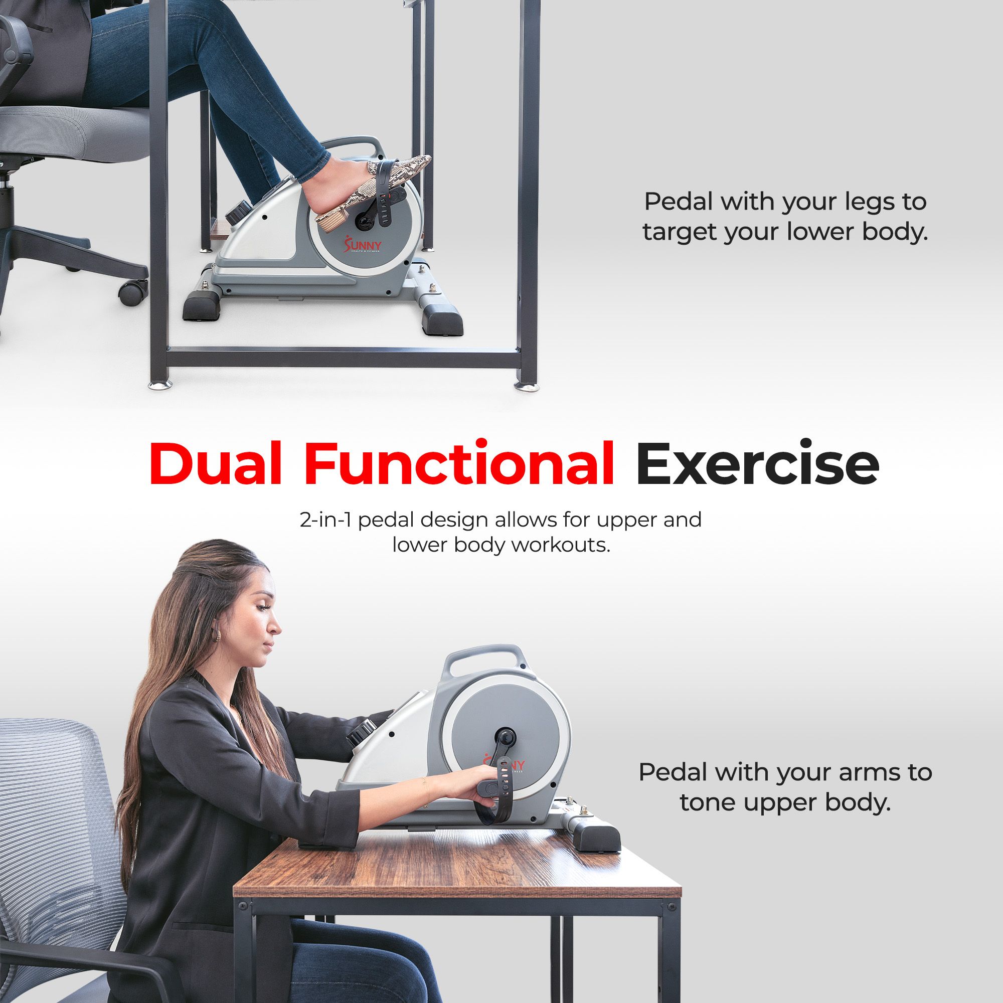 Sunny Health & Fitness Magnetic Mini Exercise Pedal Cycle product image