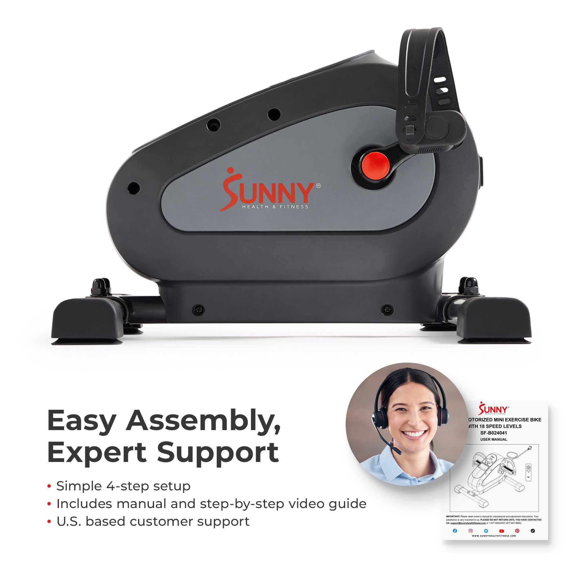 Sunny Health & Fitness Smart Mini Exercise Bike product image