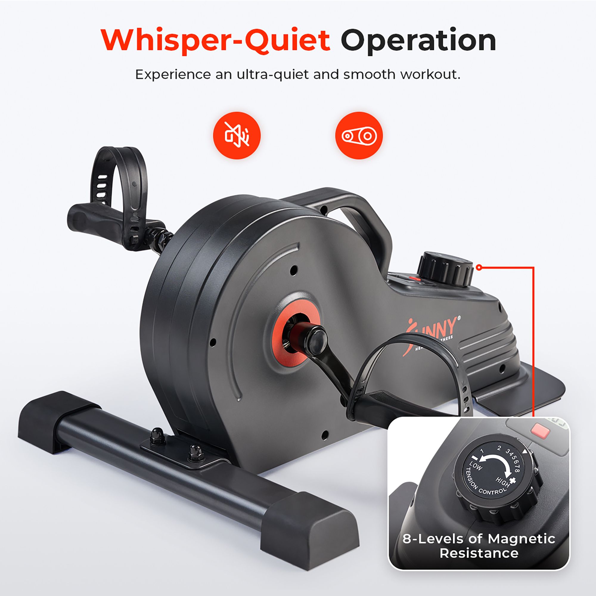 Sunny Health & Fitness Under Desk Magnetic Cycle product image