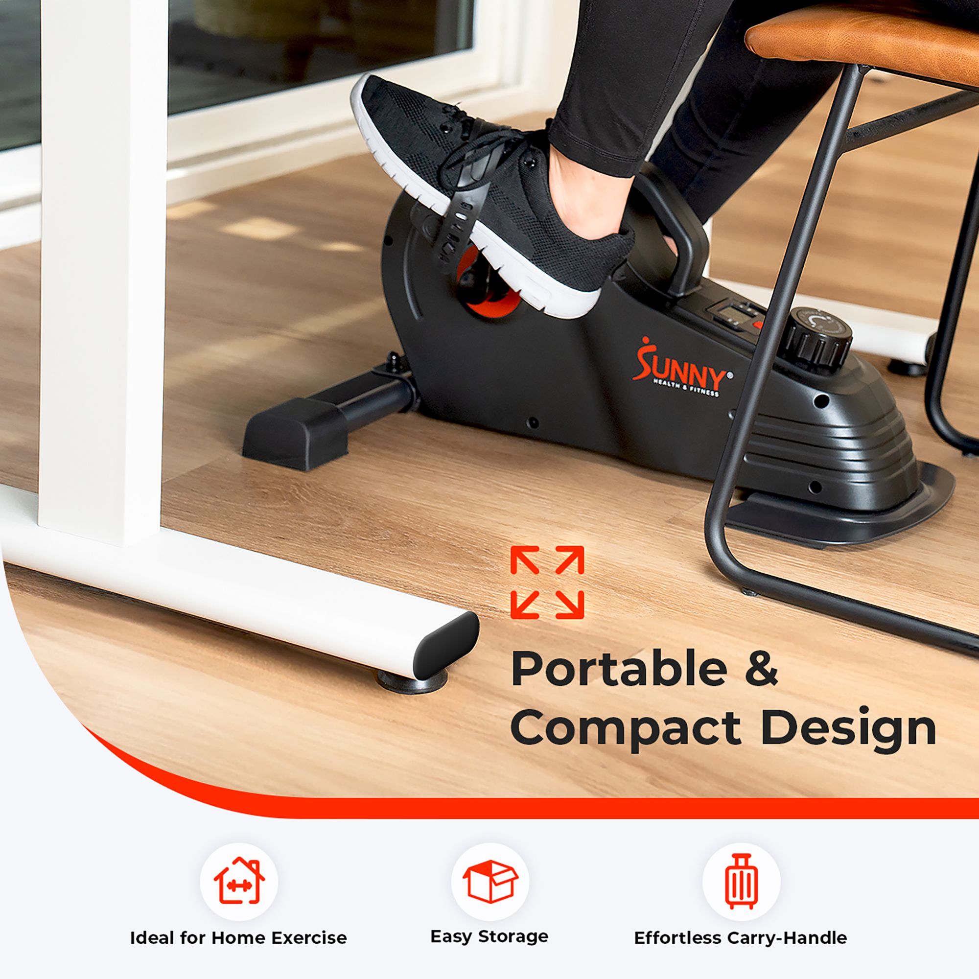 Sunny Health & Fitness Under Desk Magnetic Cycle product image