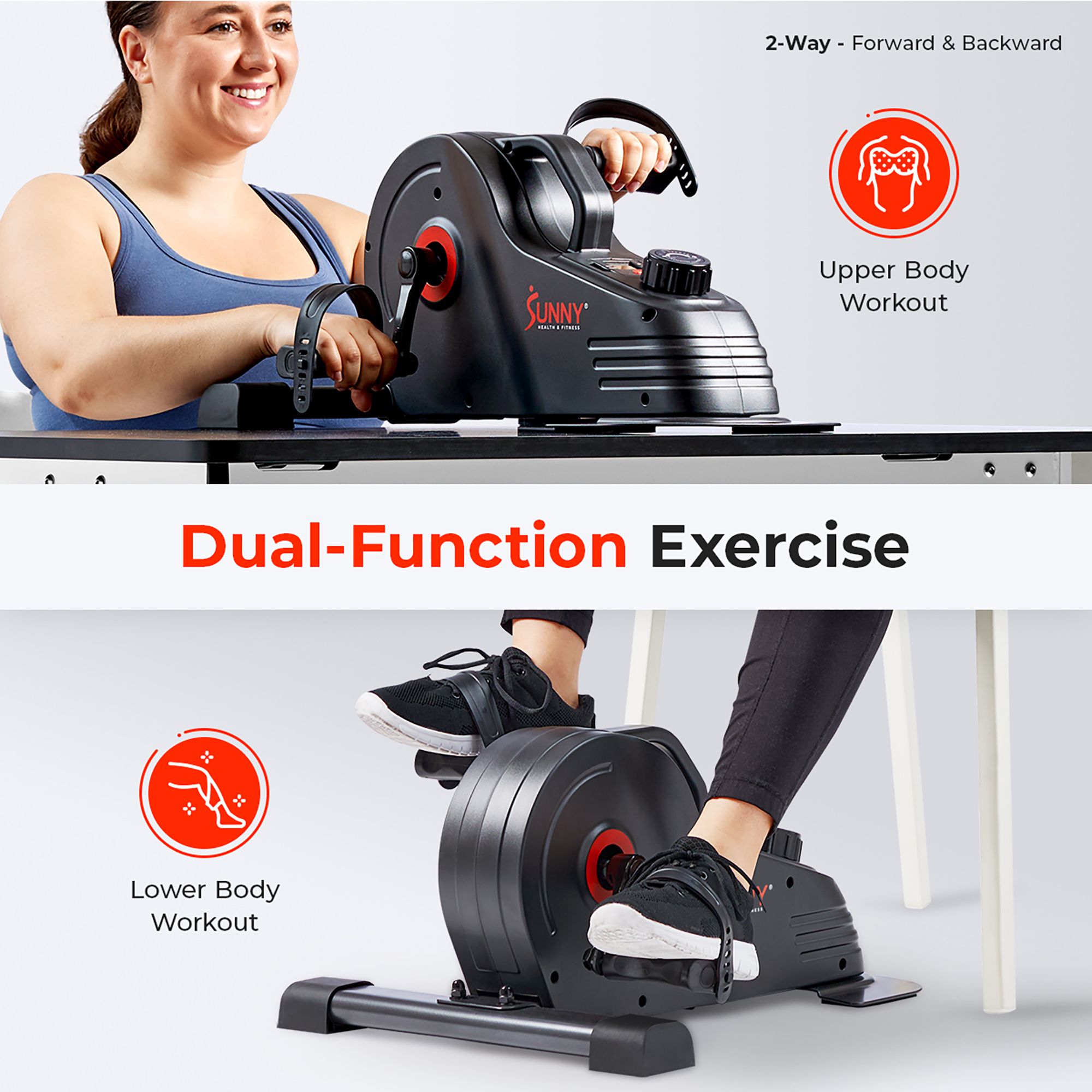 Sunny Health & Fitness Under Desk Magnetic Cycle product image