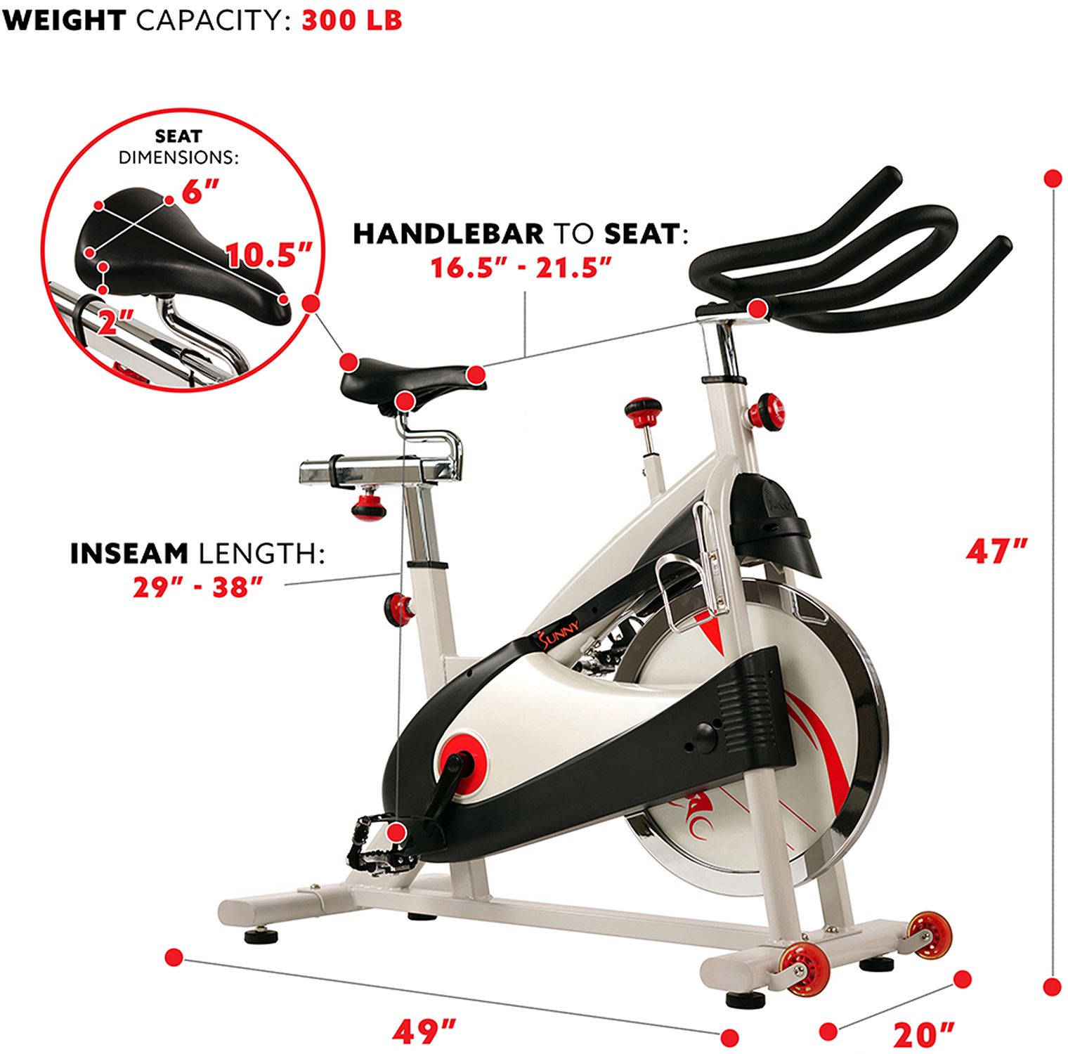 Sunny Health & Fitness Premium Indoor Cycling Bike product image