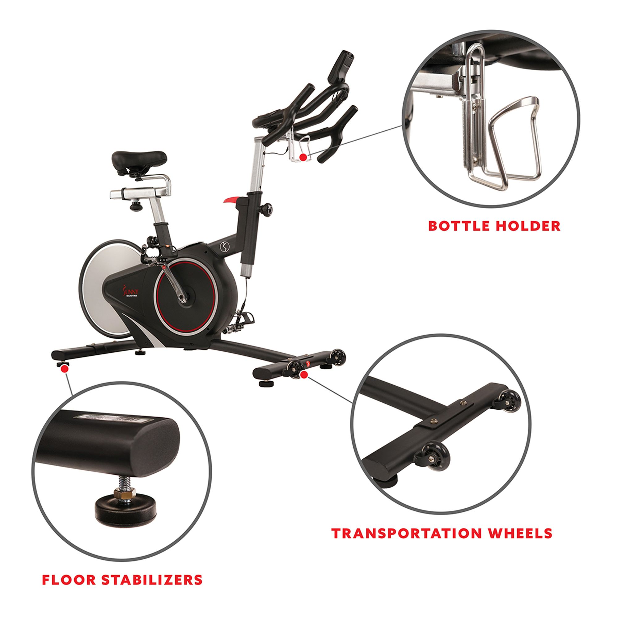 Sunny Health & Fitness Magnetic Indoor Cycling Bike product image