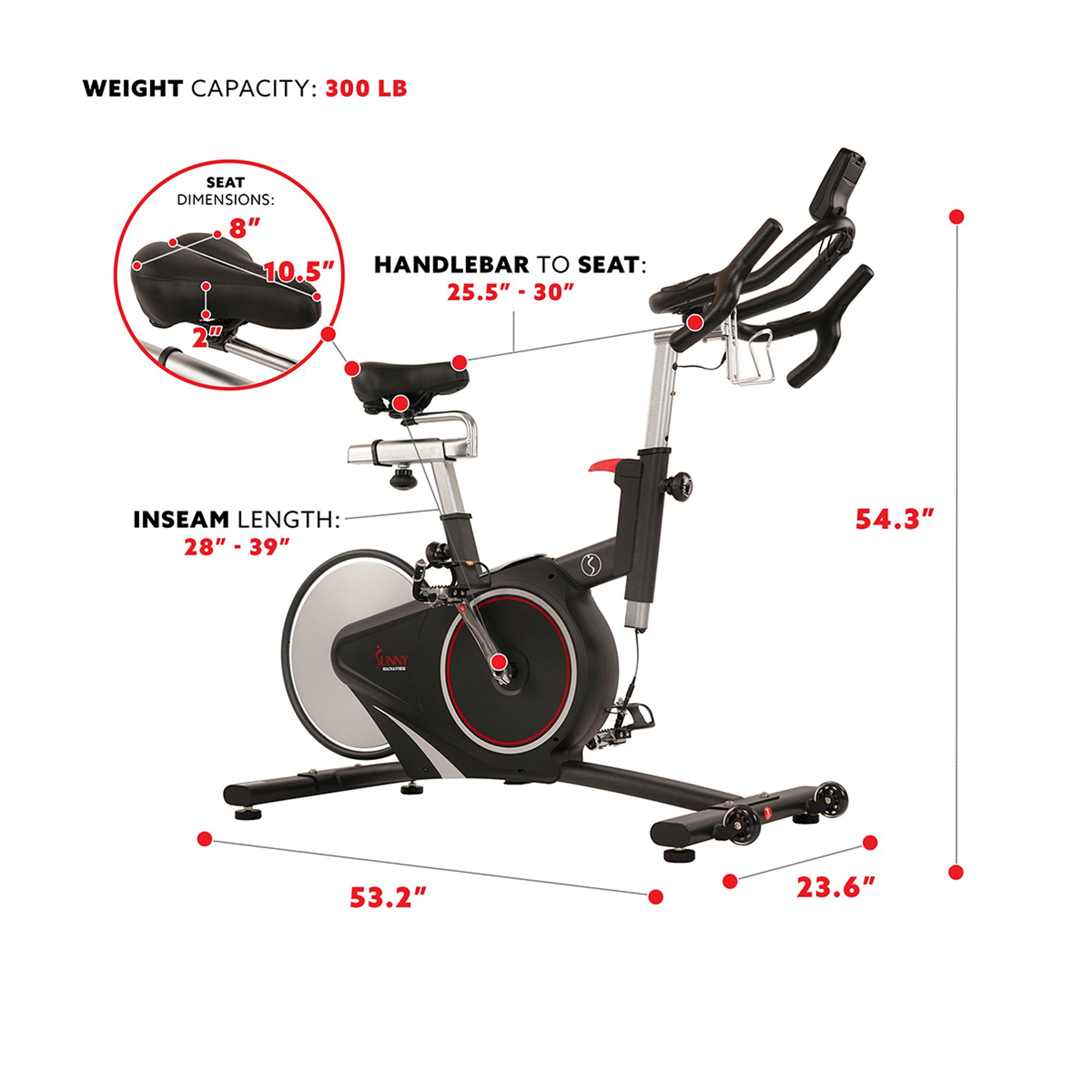 Sunny Health & Fitness Magnetic Indoor Cycling Bike product image