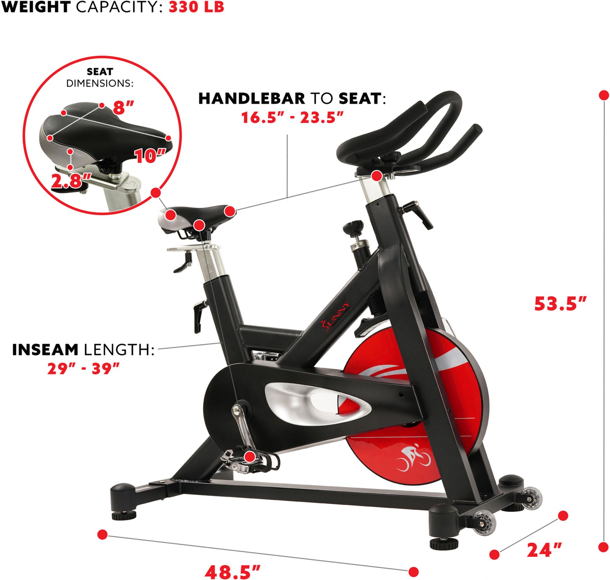 Sunny Health & Fitness SF-B1714 Evolution Pro Indoor Cycling Bike product image