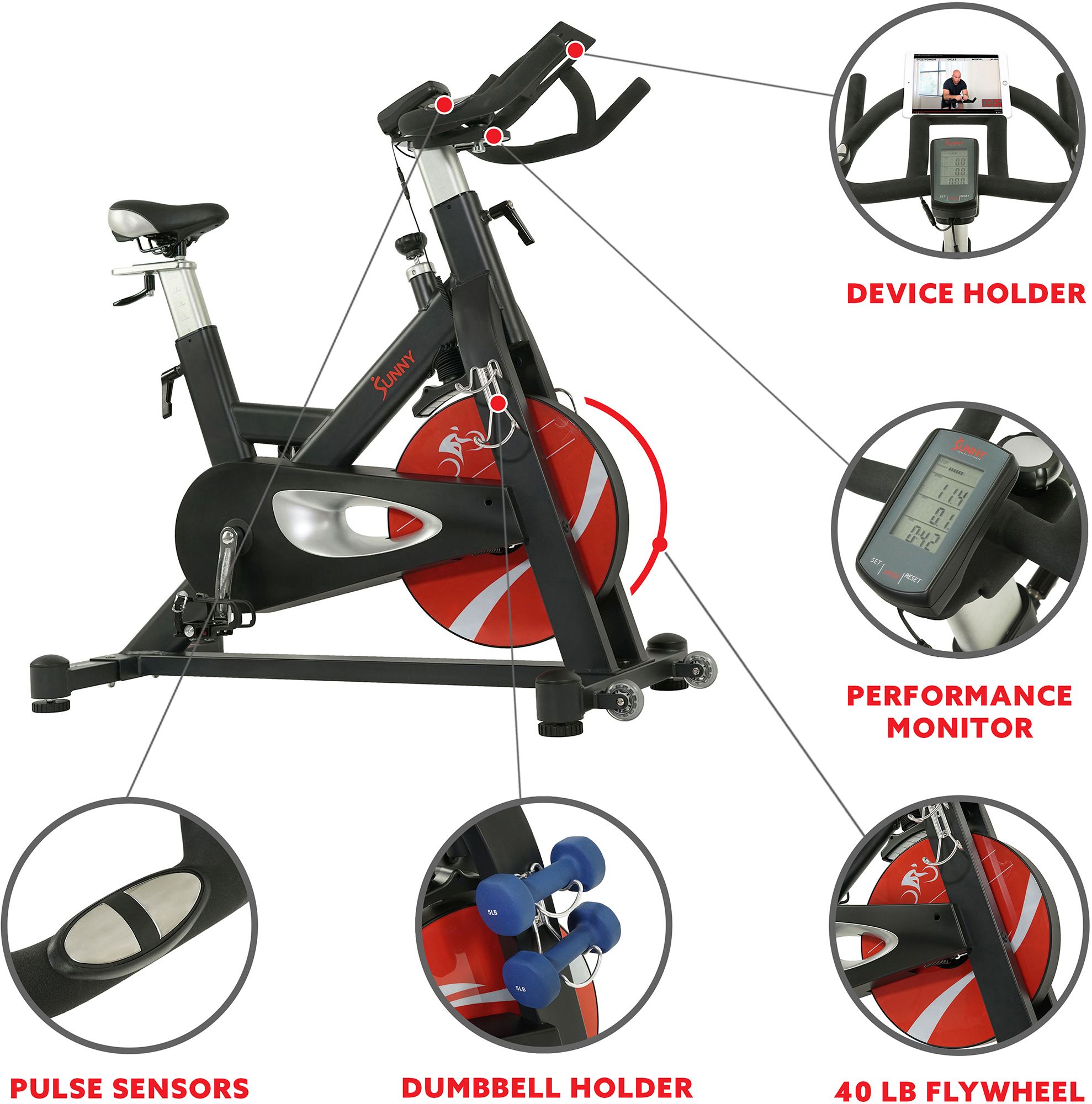 Sunny Health & Fitness Evolution Pro II Cycling Bike product image