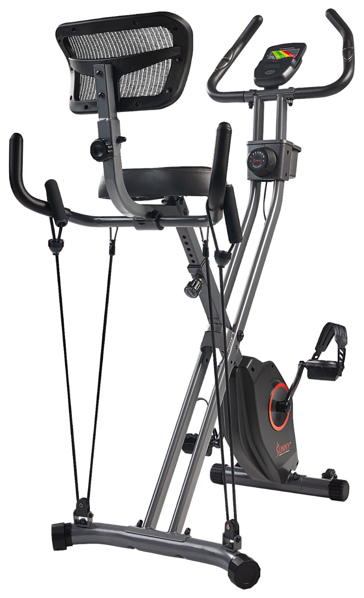 Sunny Health & Fitness Foldable Magnetic Recumbent X-Bike product image