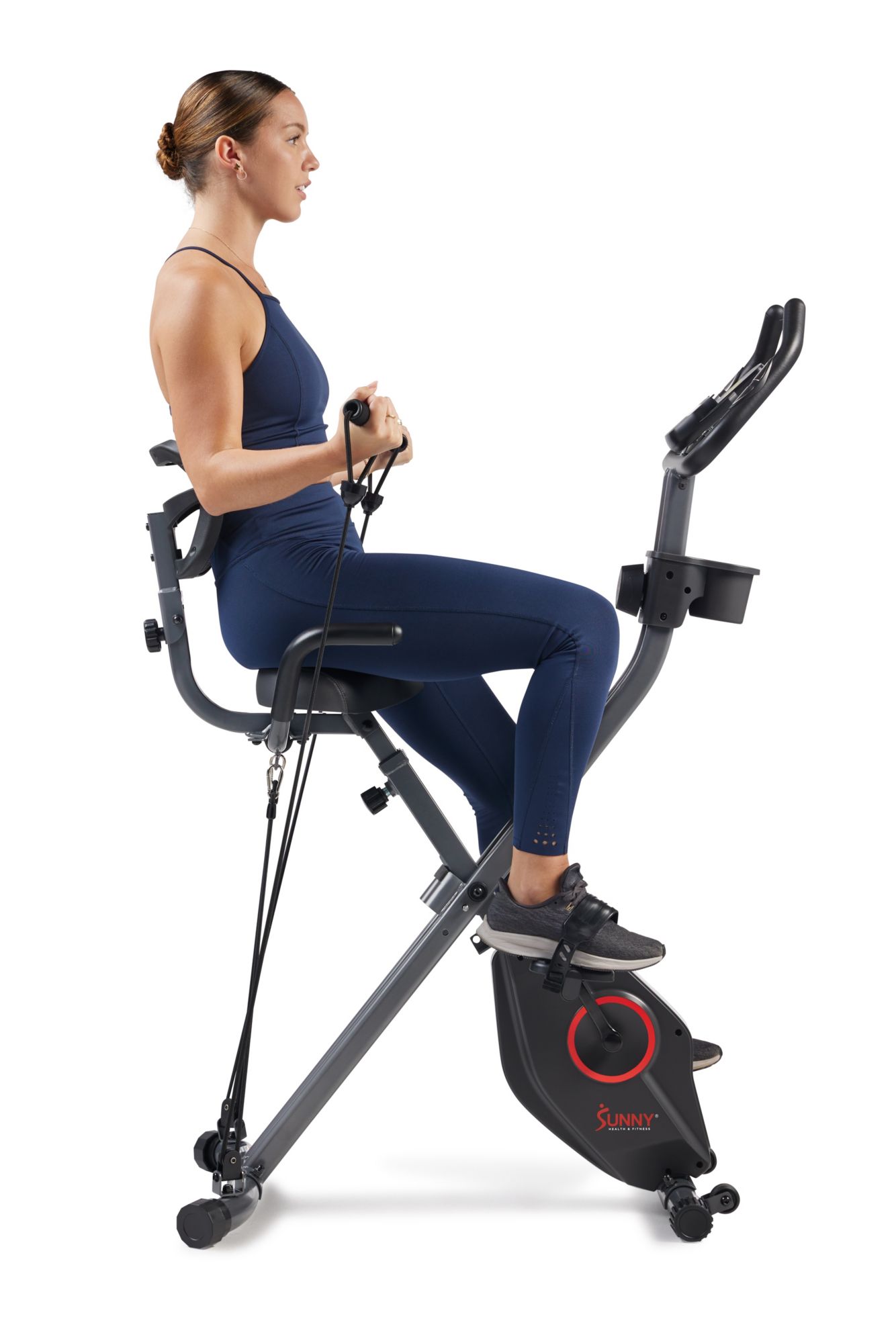 Sunny Health & Fitness Foldable Magnetic Recumbent X-Bike product image