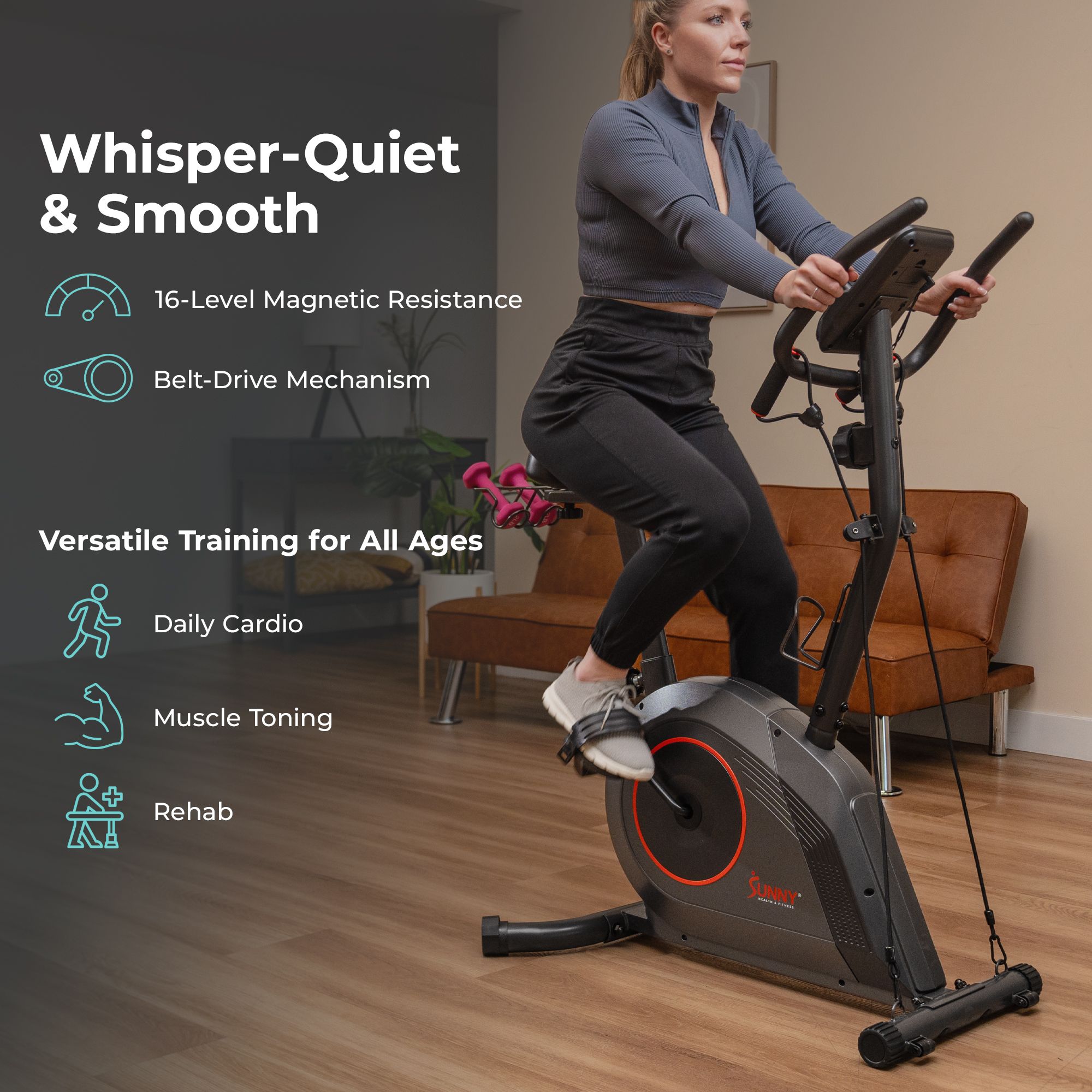 Sunny Health & Fitness Upright Bike product image