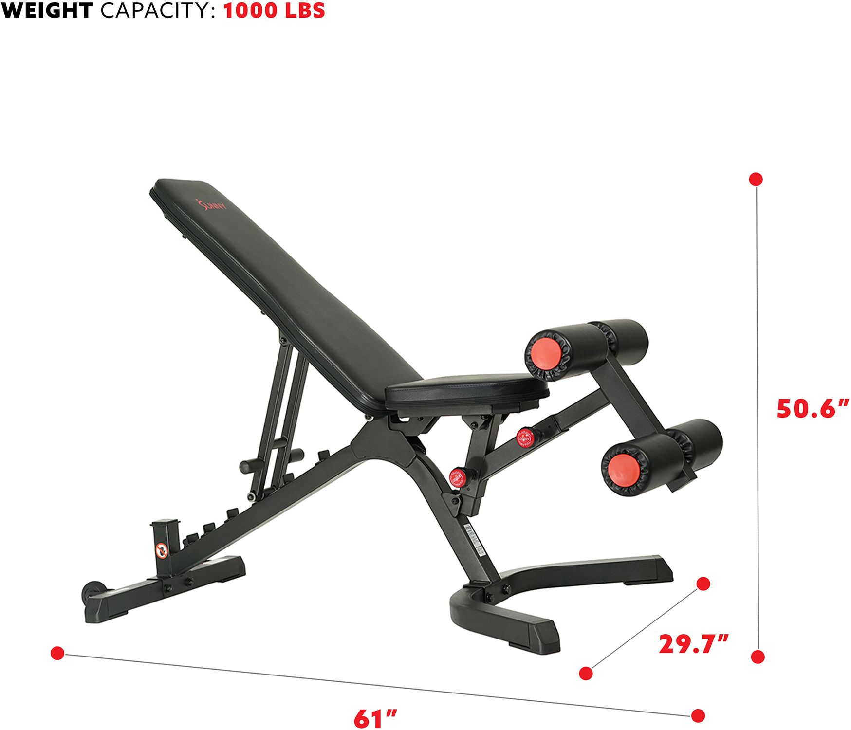 Sunny Health & Fitness Fully Adjustable Weight Bench product image