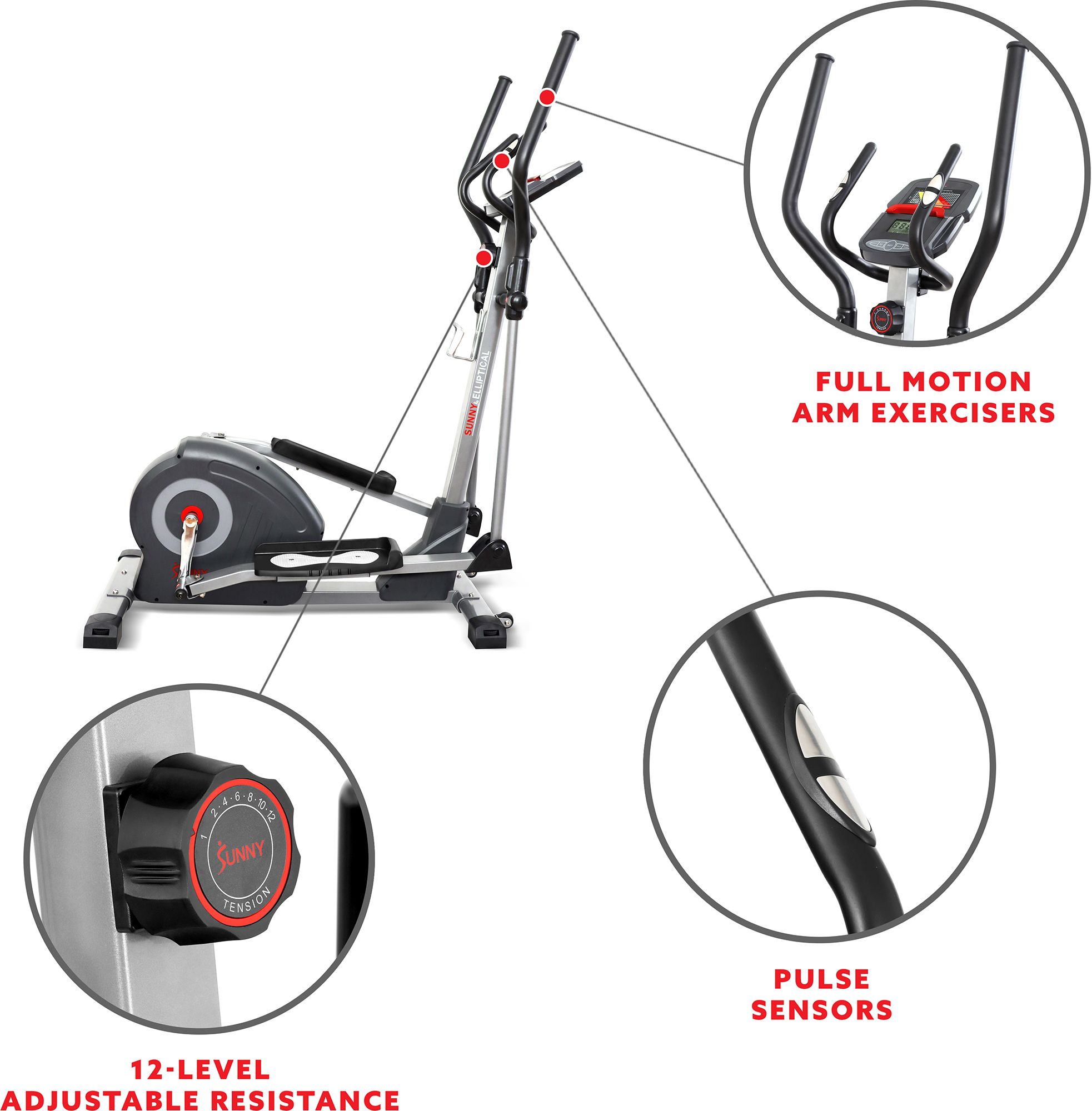 Sunny Health and Fitness Elite Interactive Elliptical product image