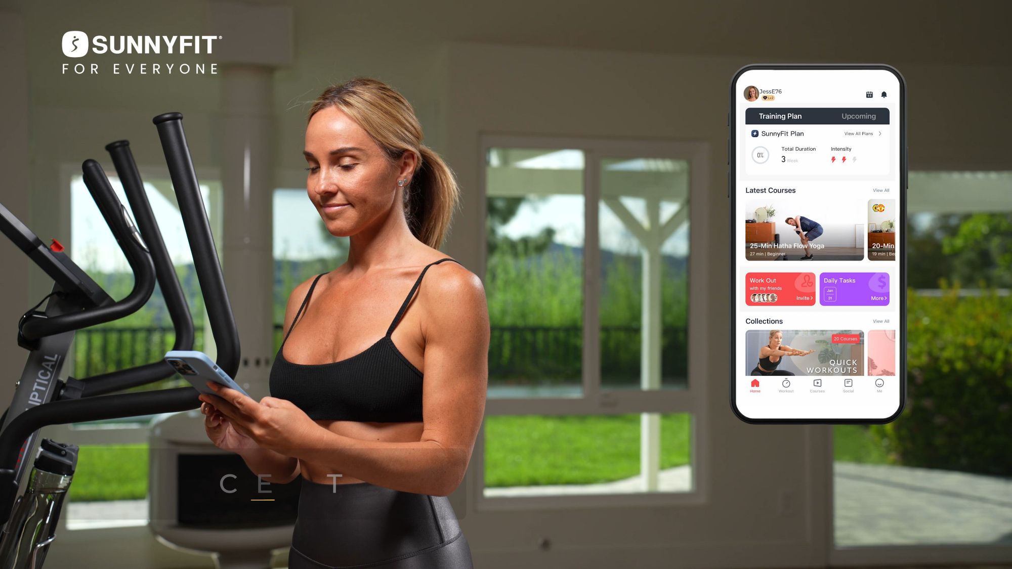 Sunny Health & Fitness Elite Interactive Elliptical product