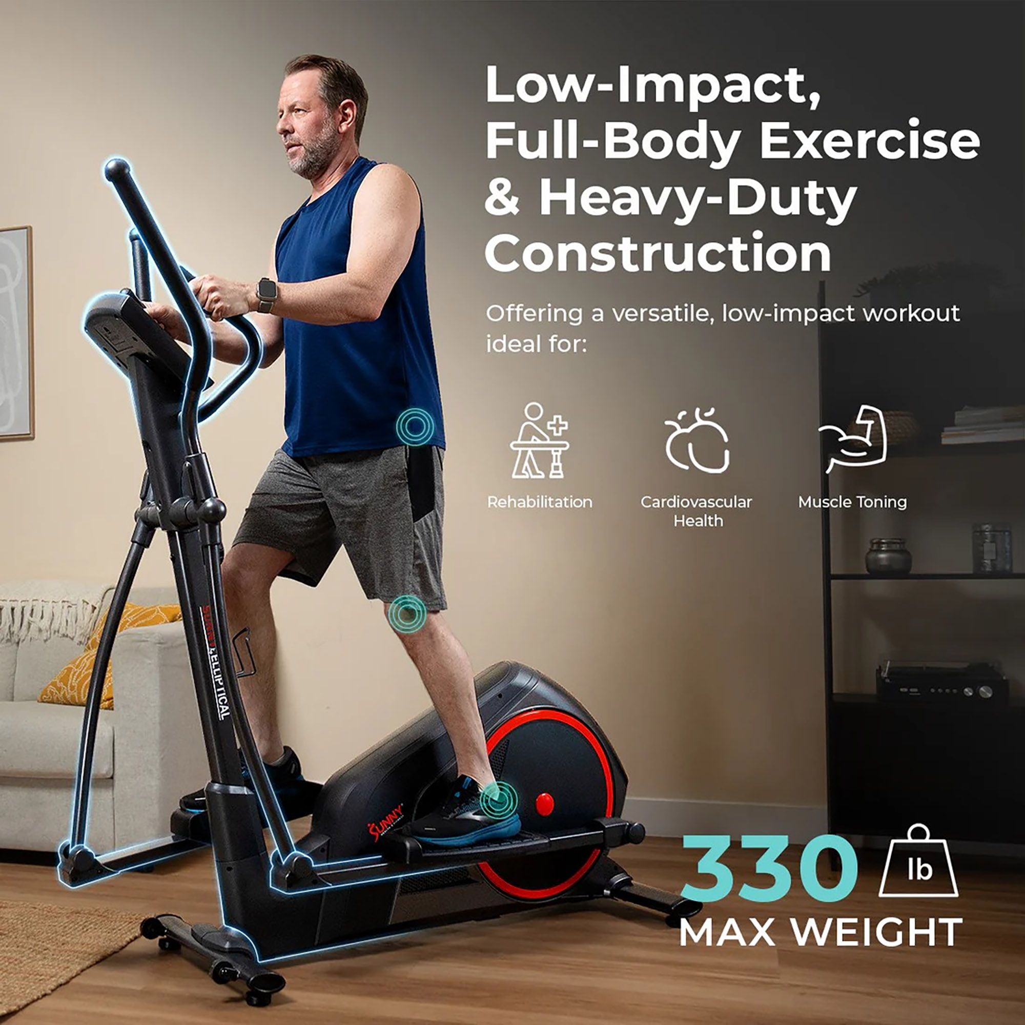 Sunny Health & fitness Smart Heavy-Duty Elliptical product image