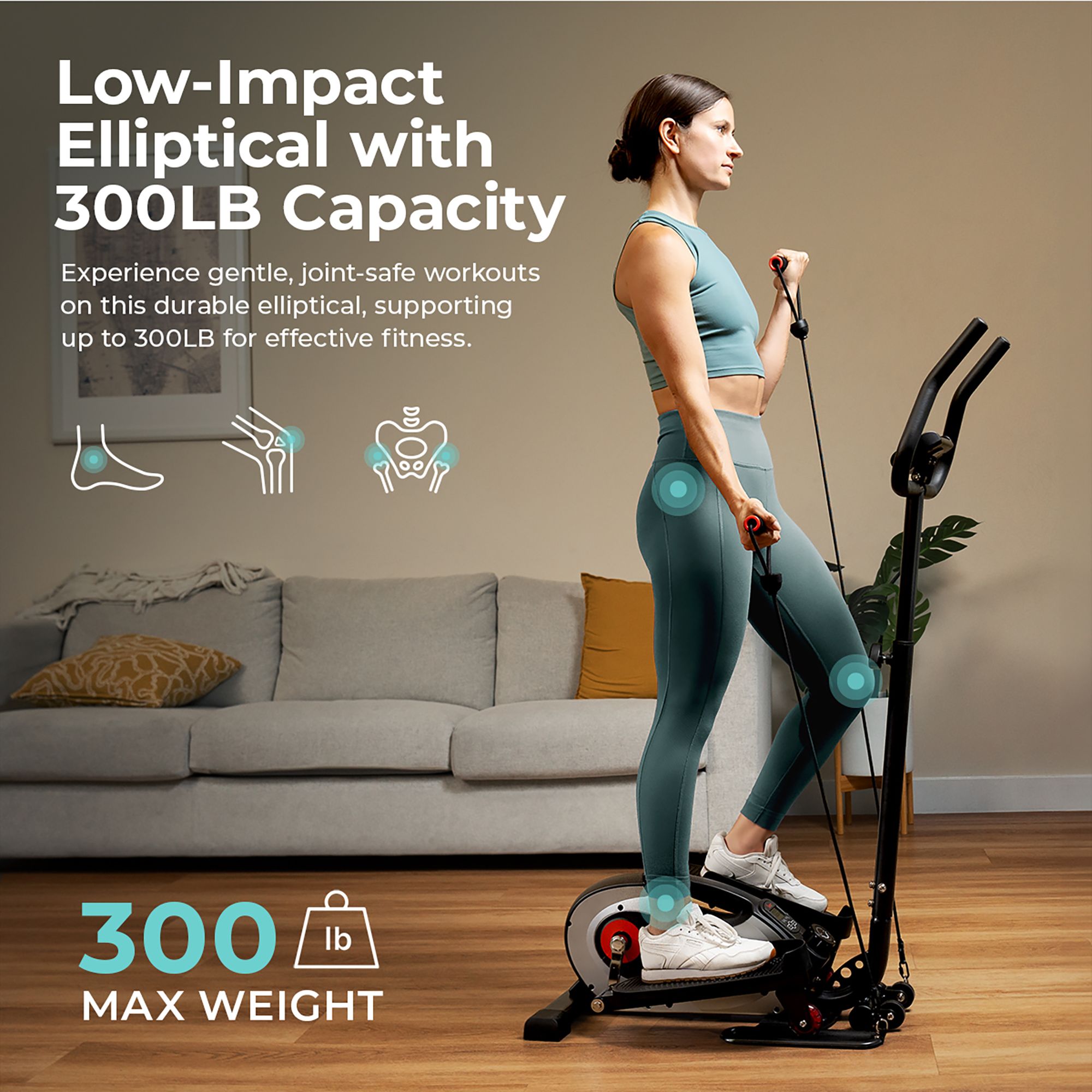 Sunny Health & Fitness Compact Magnetic Elliptical product image