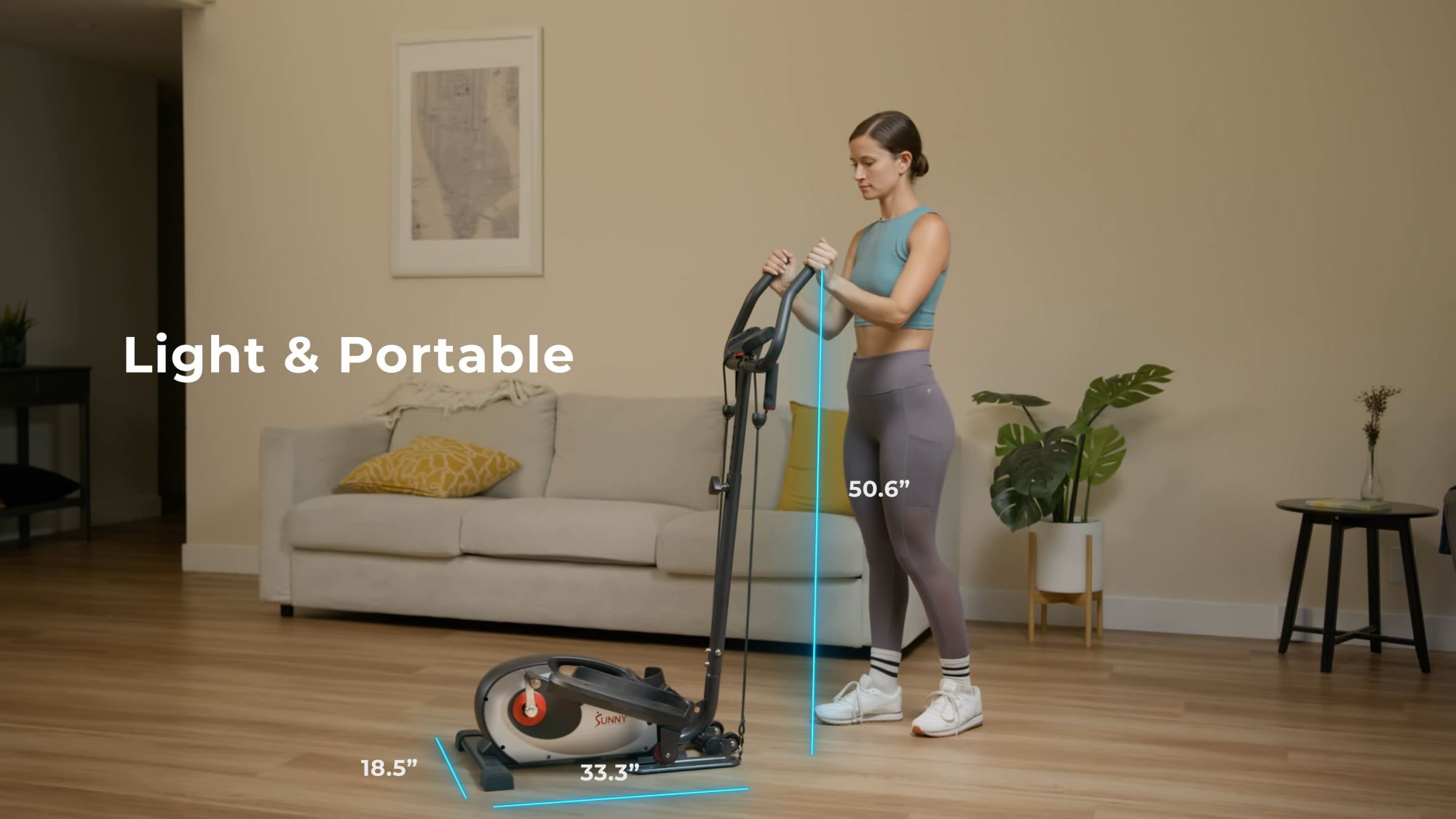 Sunny Health & Fitness Compact Magnetic Elliptical product