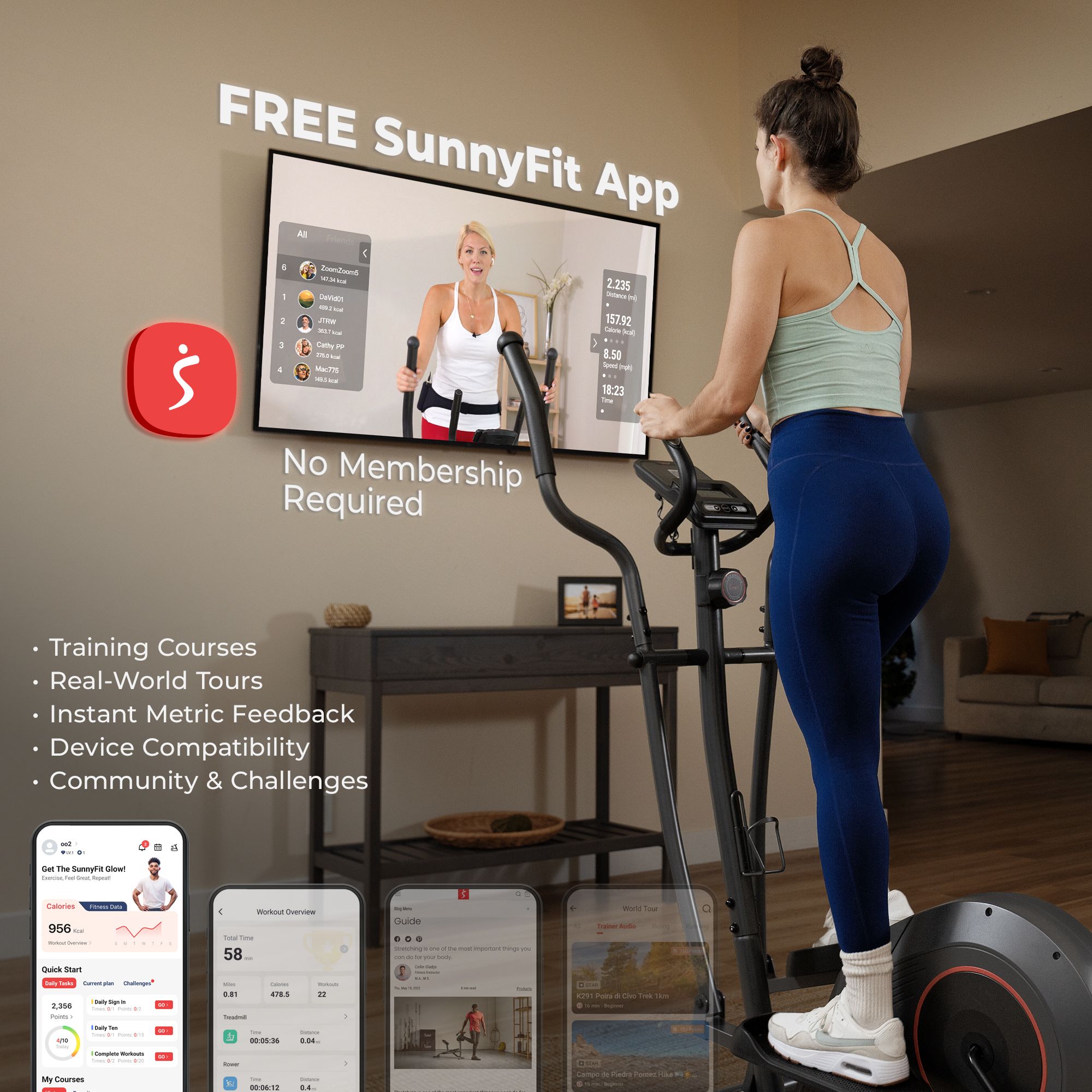 Sunny Health & Fitness Smart 16 Elliptical product image
