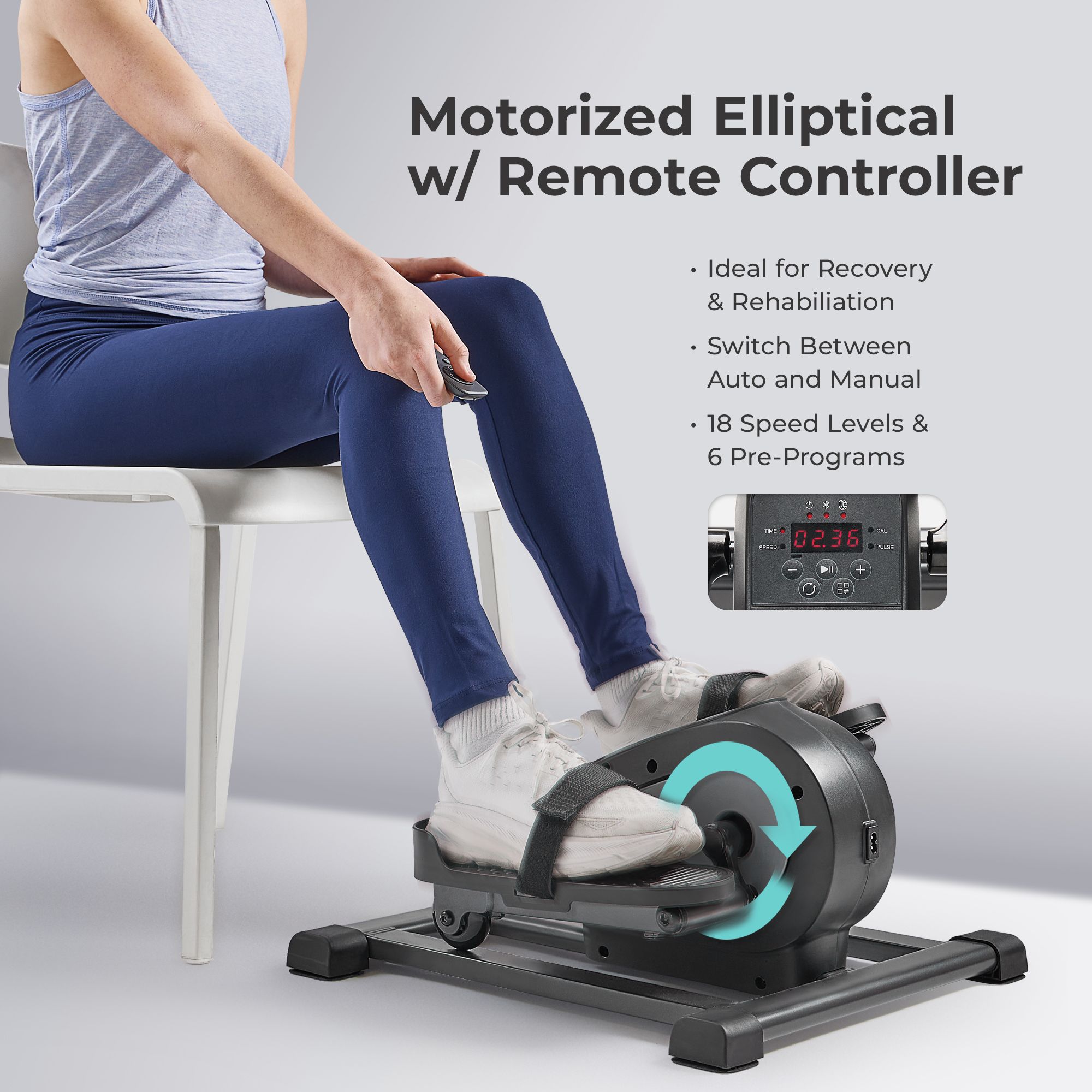 Sunny Health & Fitness Motorized Mini Elliptical product image