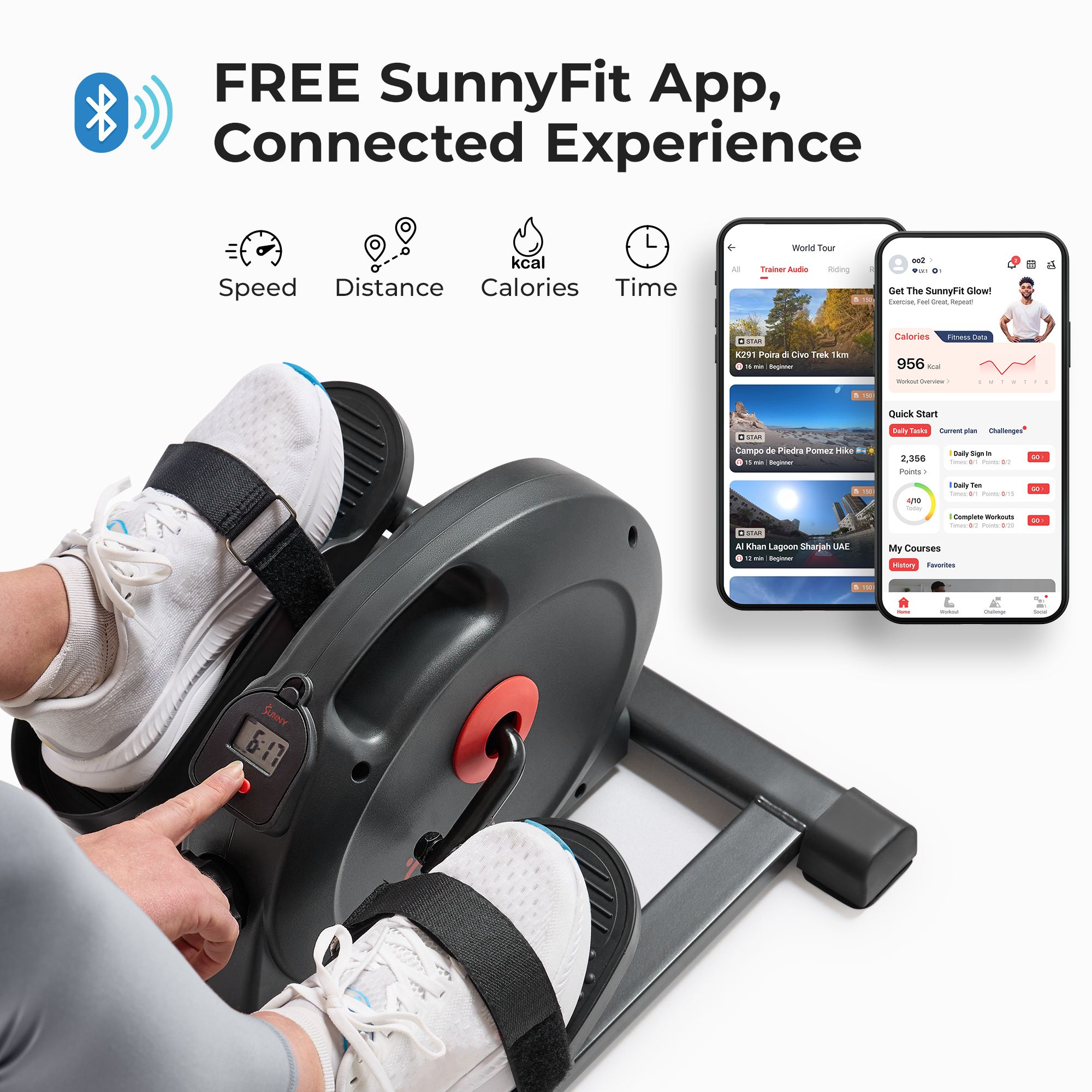 Sunny Health & Fitness Smart Compact Mini Elliptical product image
