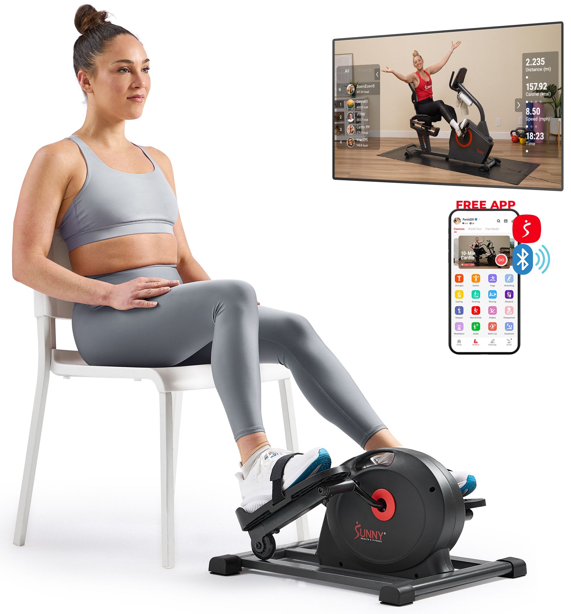 Sunny Health & Fitness Smart Compact Mini Elliptical product image