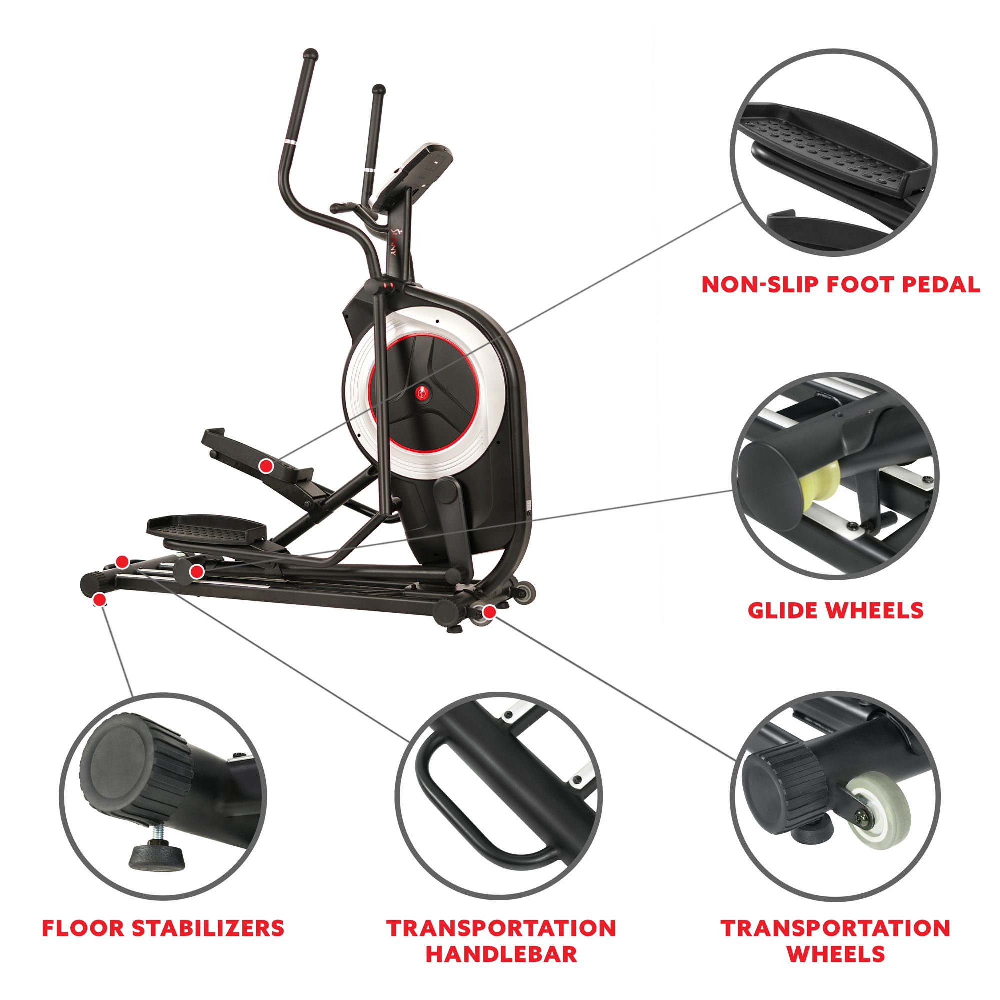 Sunny Health & Fitness Motorized Elliptical Trainer product image