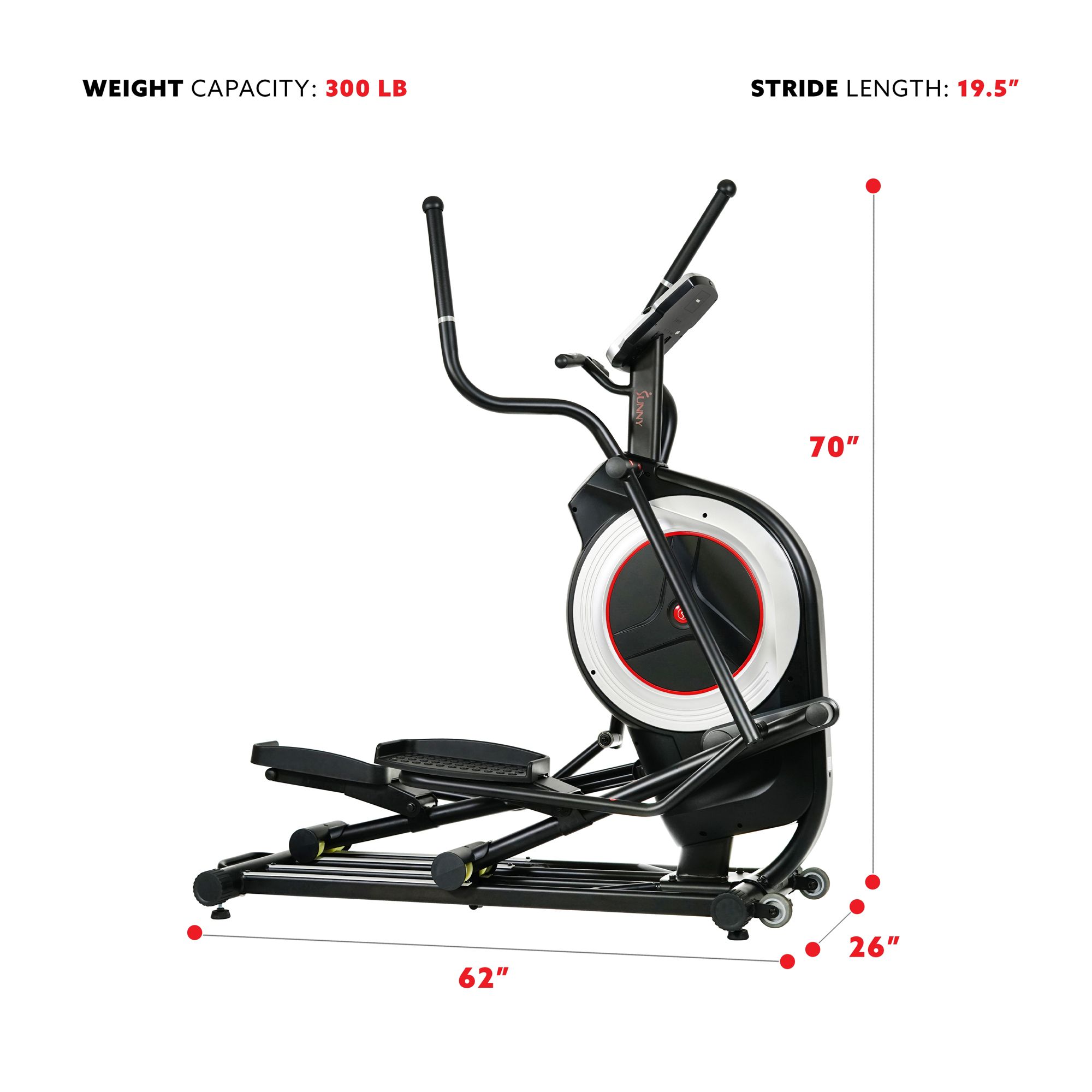 Sunny Health & Fitness Motorized Elliptical Trainer