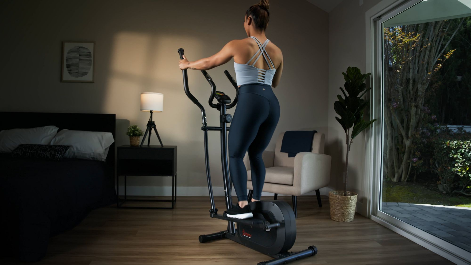 Sunny Health & Fitness Smart Compact Magnetic Elliptical With Quiet Magnetic Belt System product
