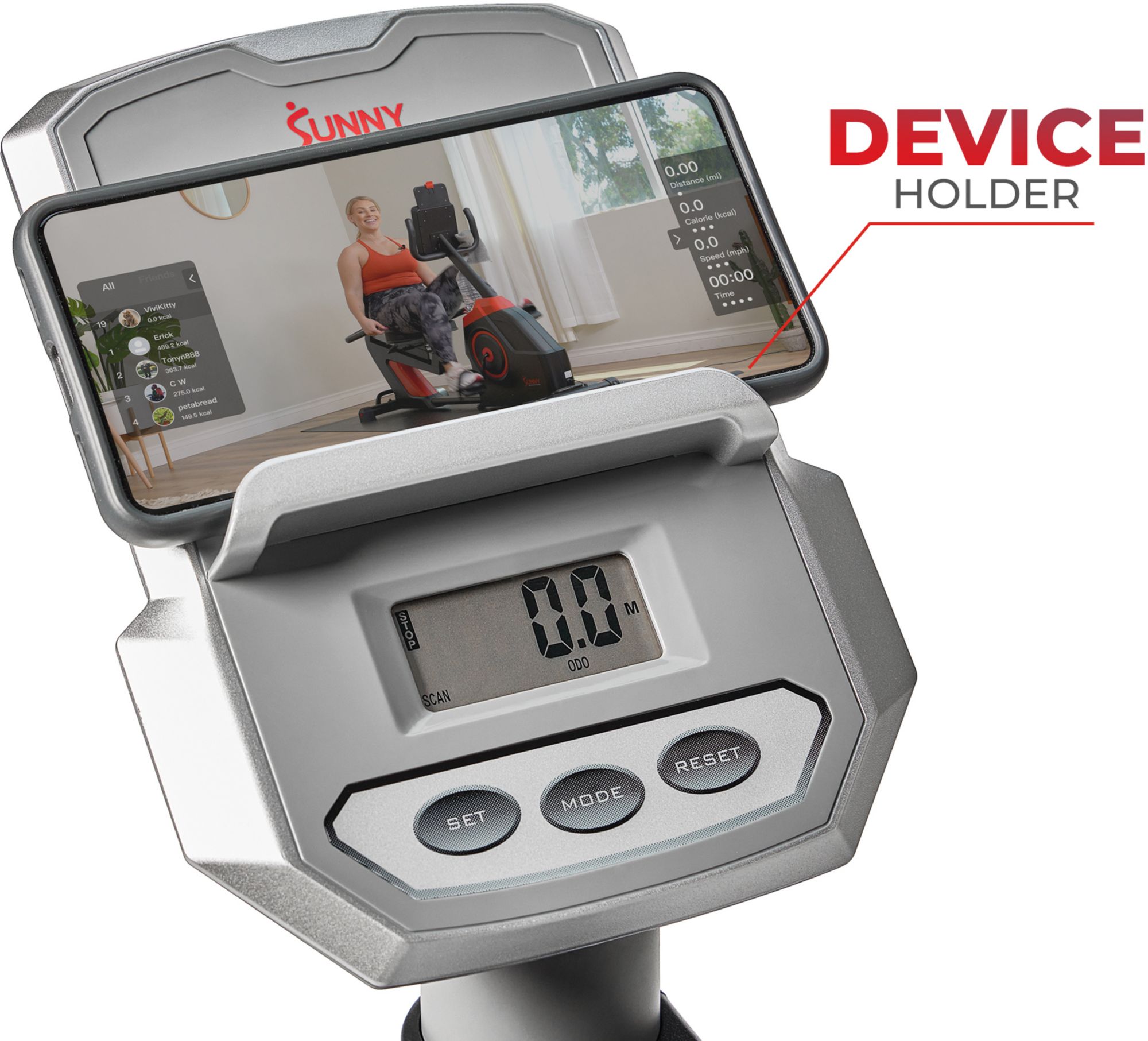 Sunny Health & Fitness Essential Smart Recumbent Bike product image