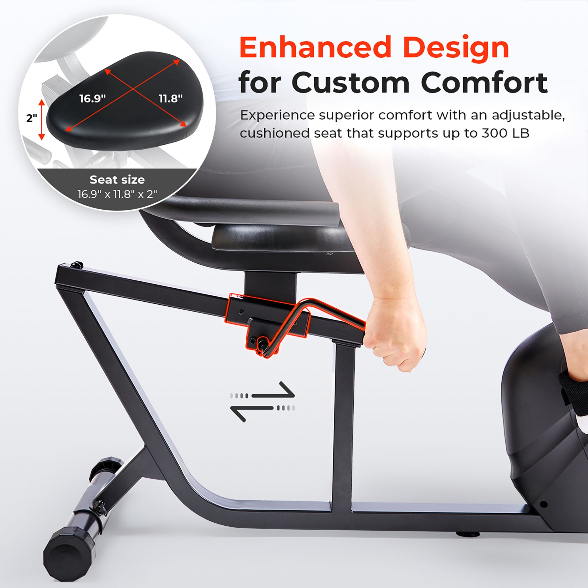 Sunny Health & Fitness Magnetic Recumbent Bike product image