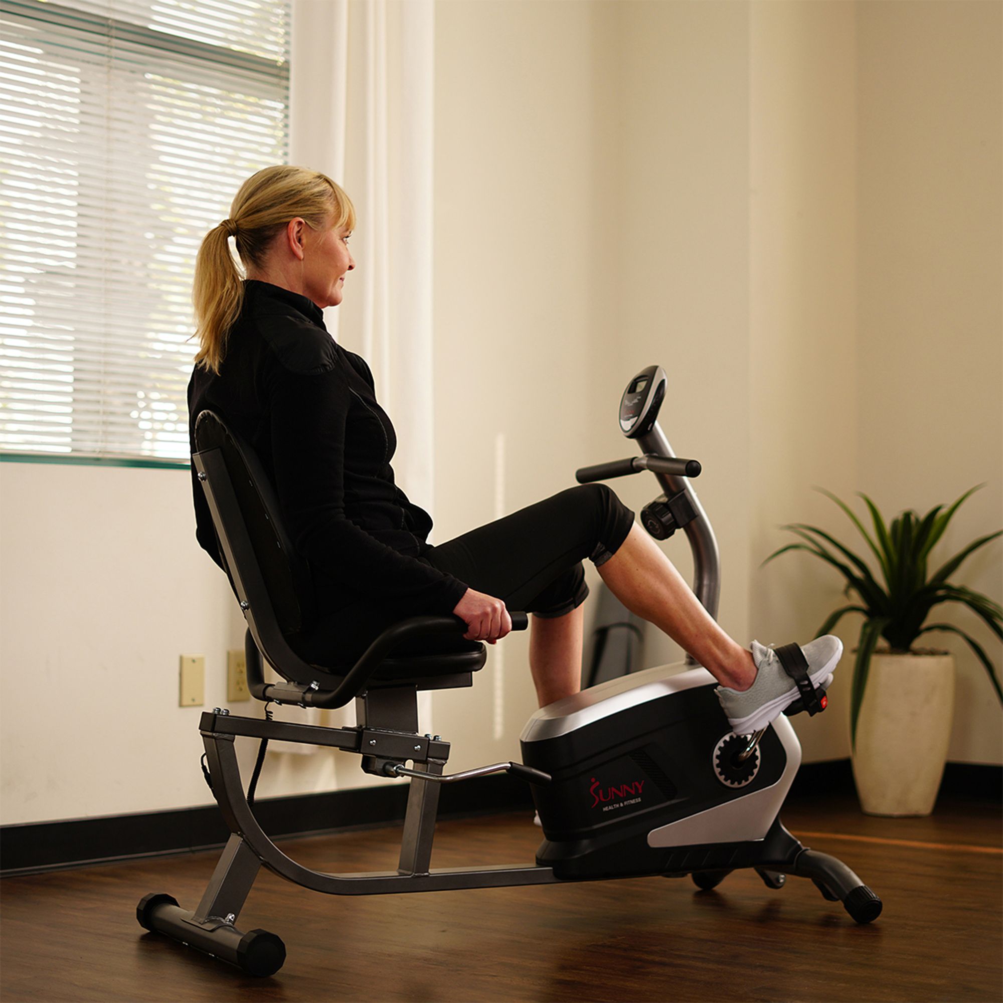 Sunny Health & Fitness SF-RB4616 Easy Adjustable Seat Recumbent Bike product image