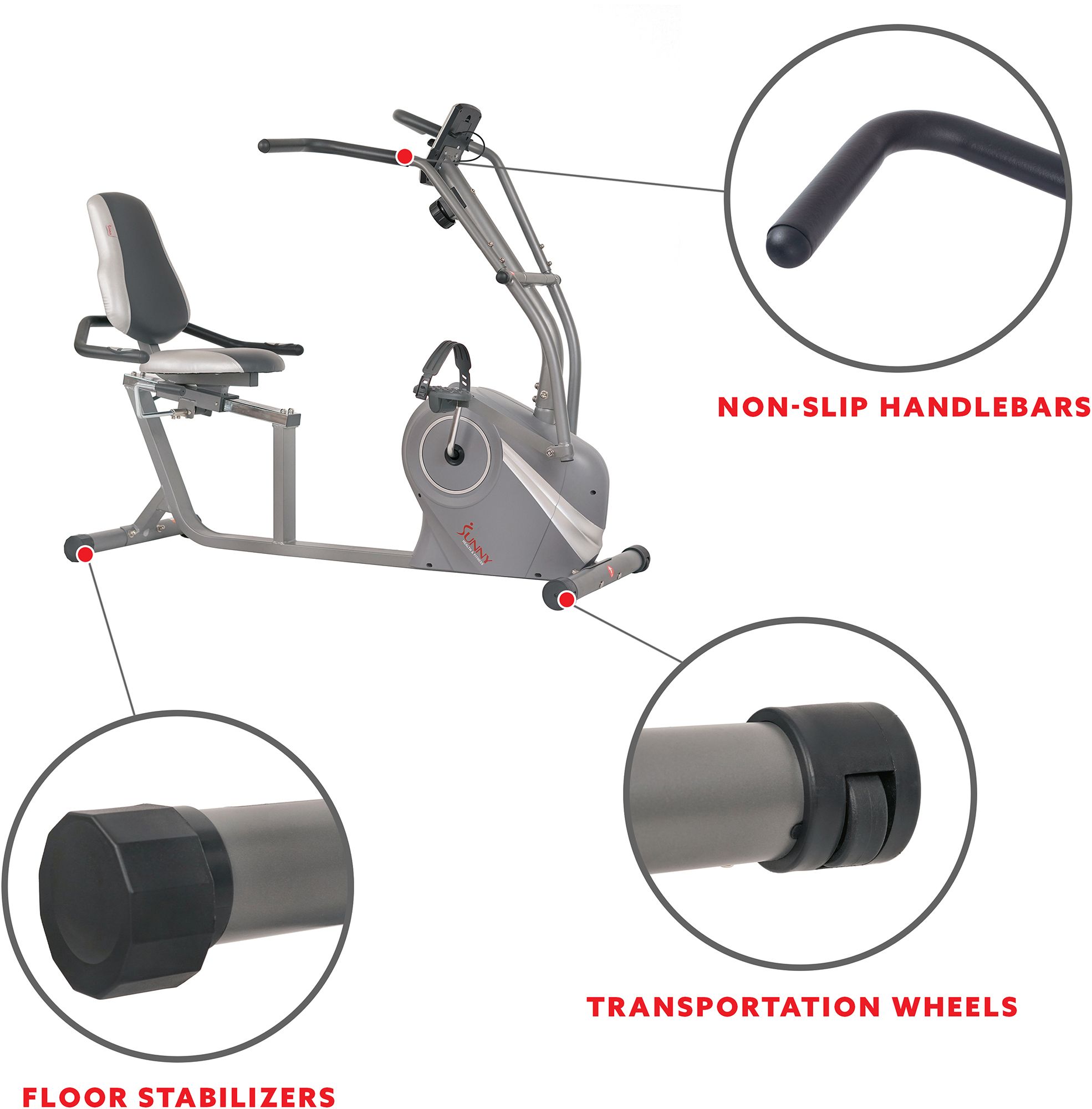 Sunny Health and Fitness Cross Trainer Recumbent Bike