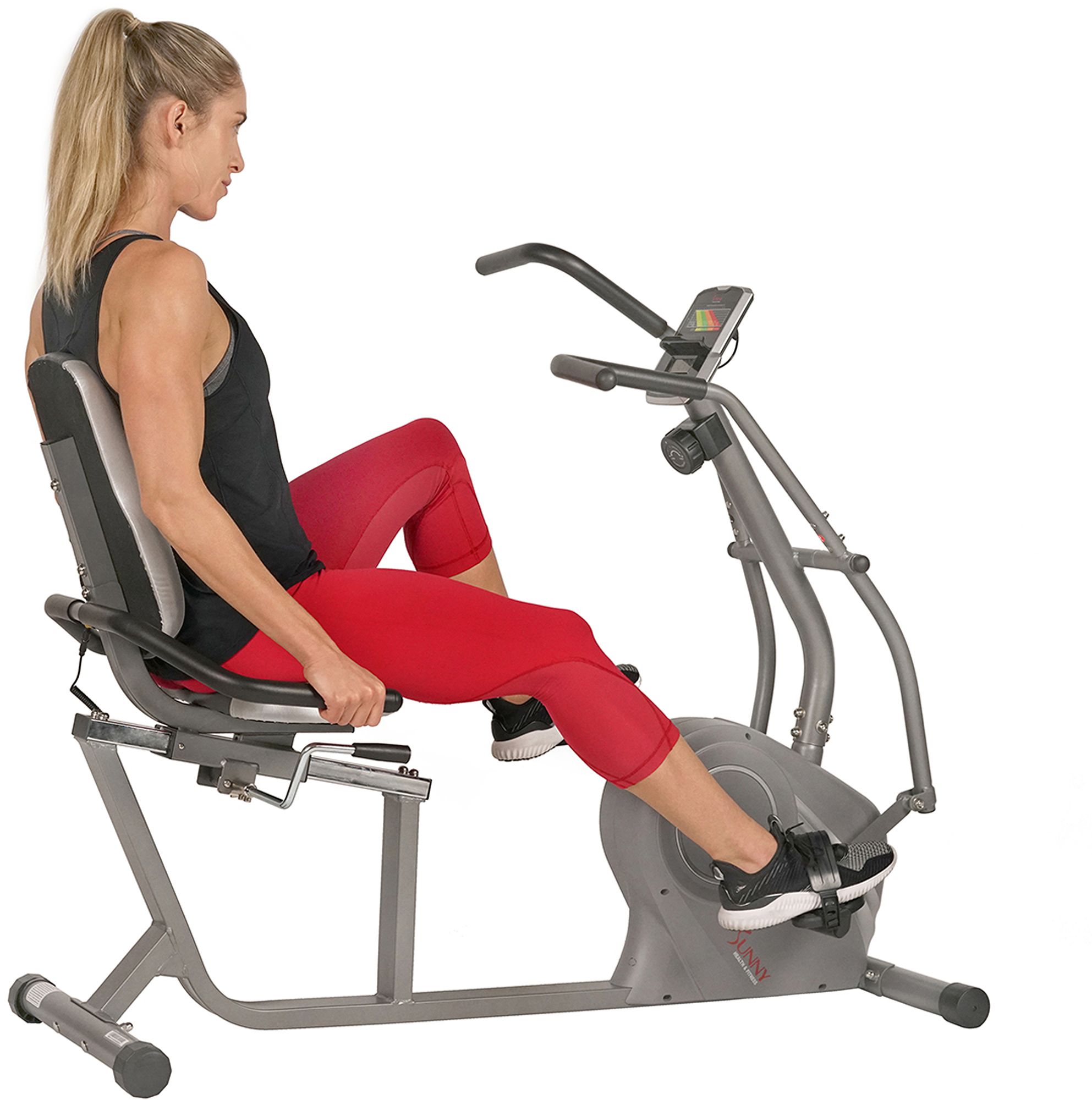 Sunny Health and Fitness Cross Trainer Recumbent Bike