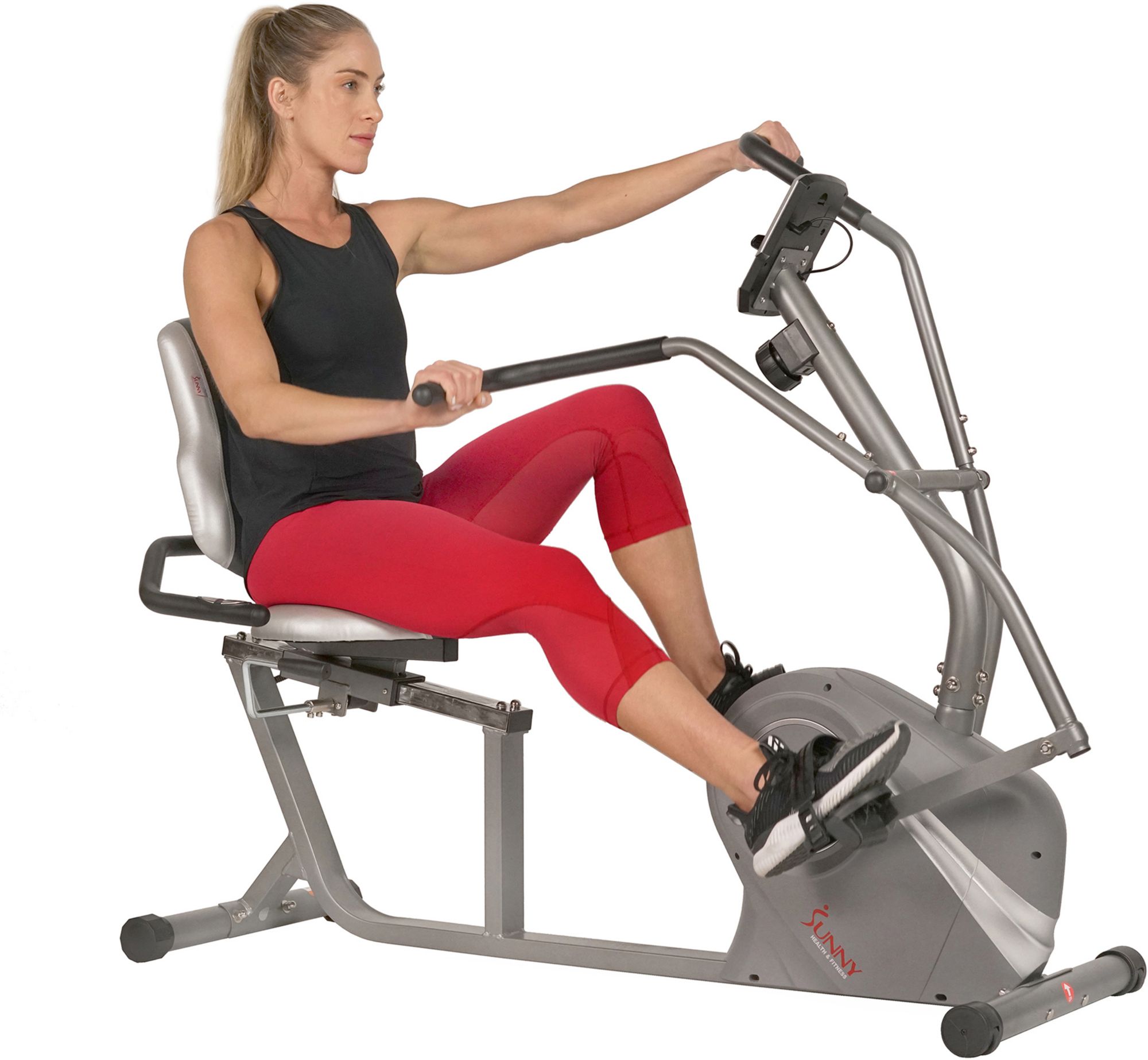 Sunny Health and Fitness Cross Trainer Recumbent Bike