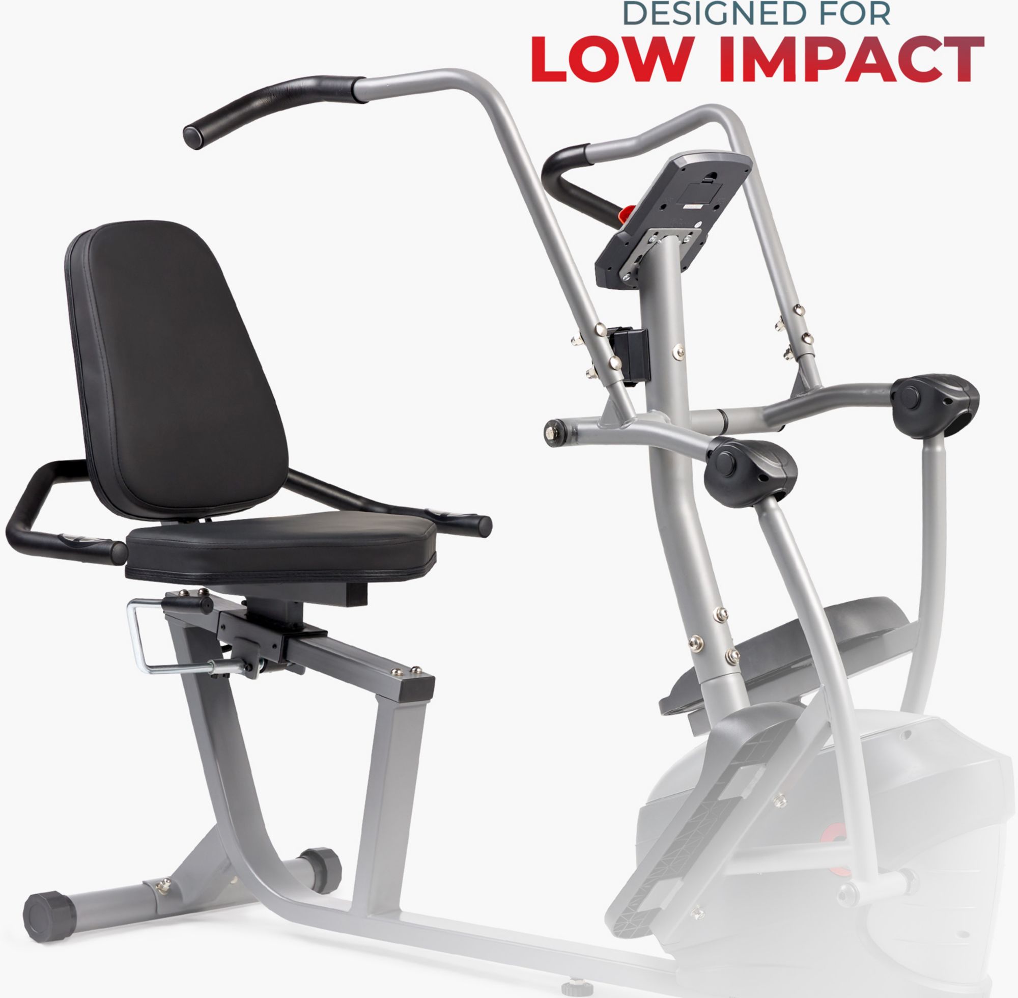 Sunny Health & Fitness Smart Magnetic Recumbent Elliptical Cross Trainer product image