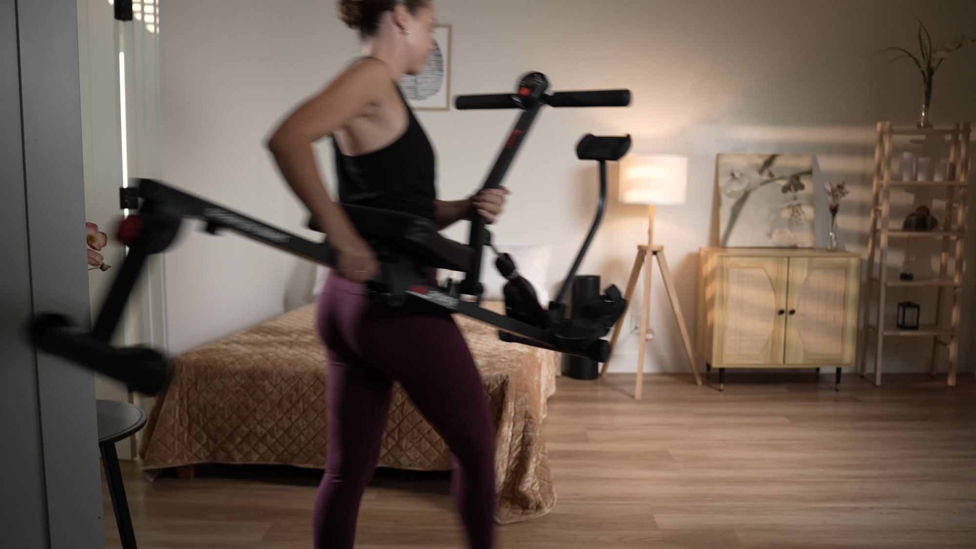 Sunny Health & Fitness Smart Compact Adjustable Hydraulic Rowing Machine product