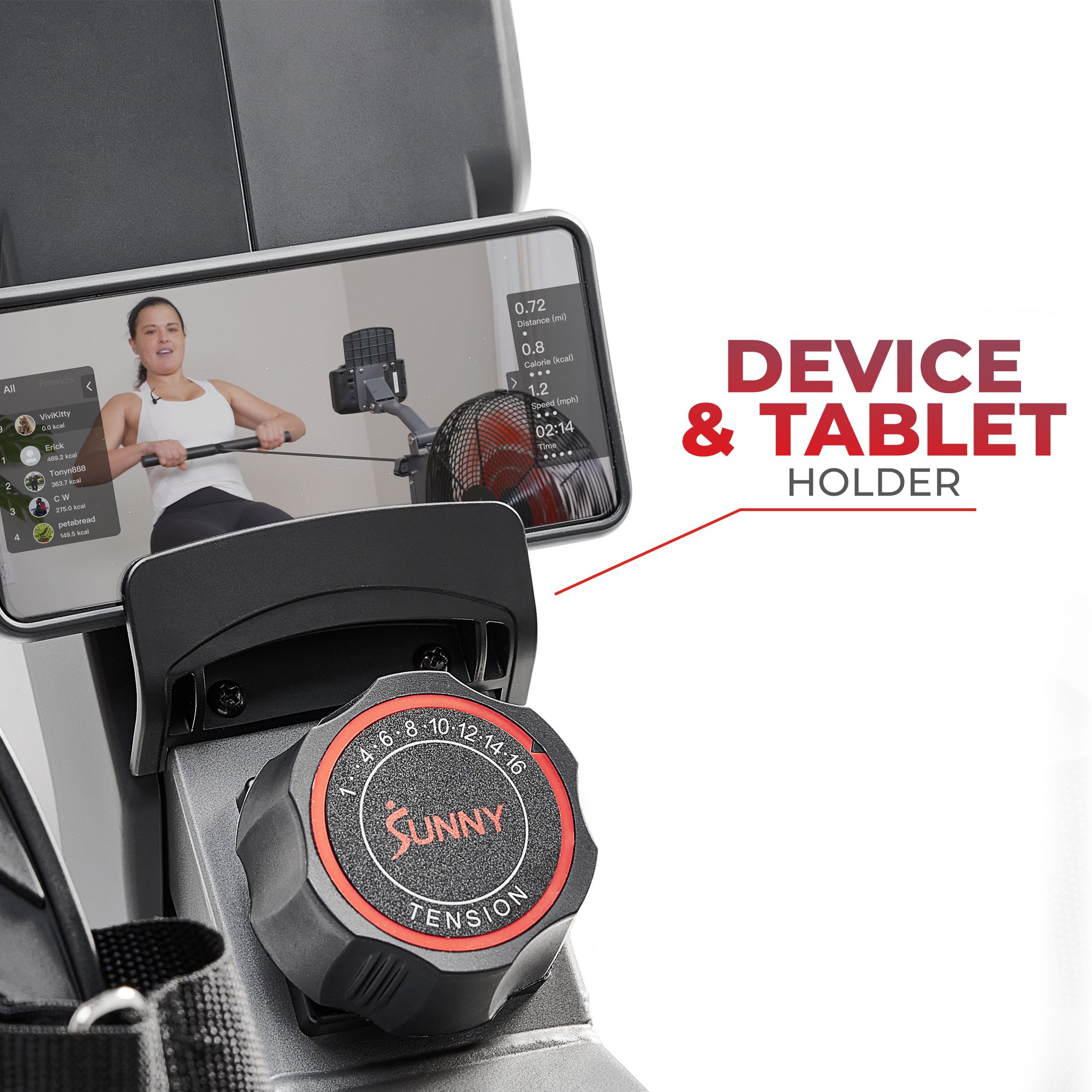 Sunny Health and Fitness Dynamic Air Rowing Machine product image