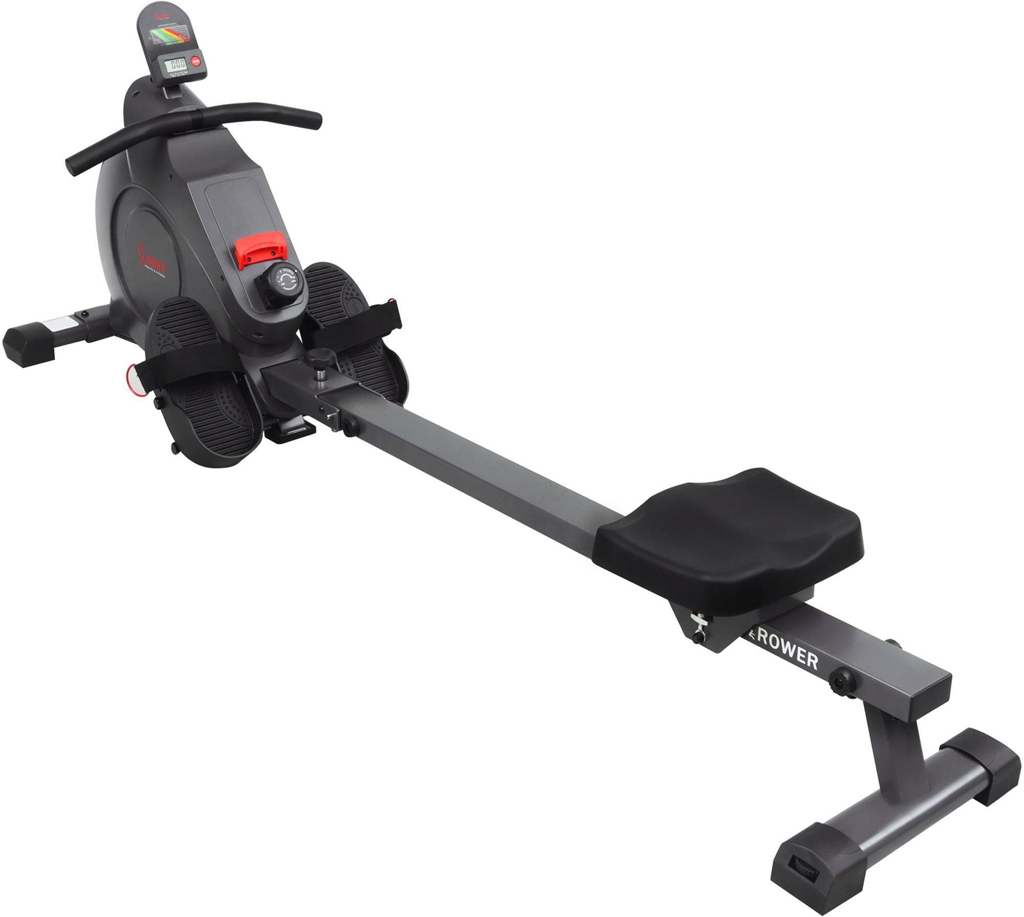 Sunny Health & Fitness Smart Magnetic Rowing Machine With Extended Slide Rail product image