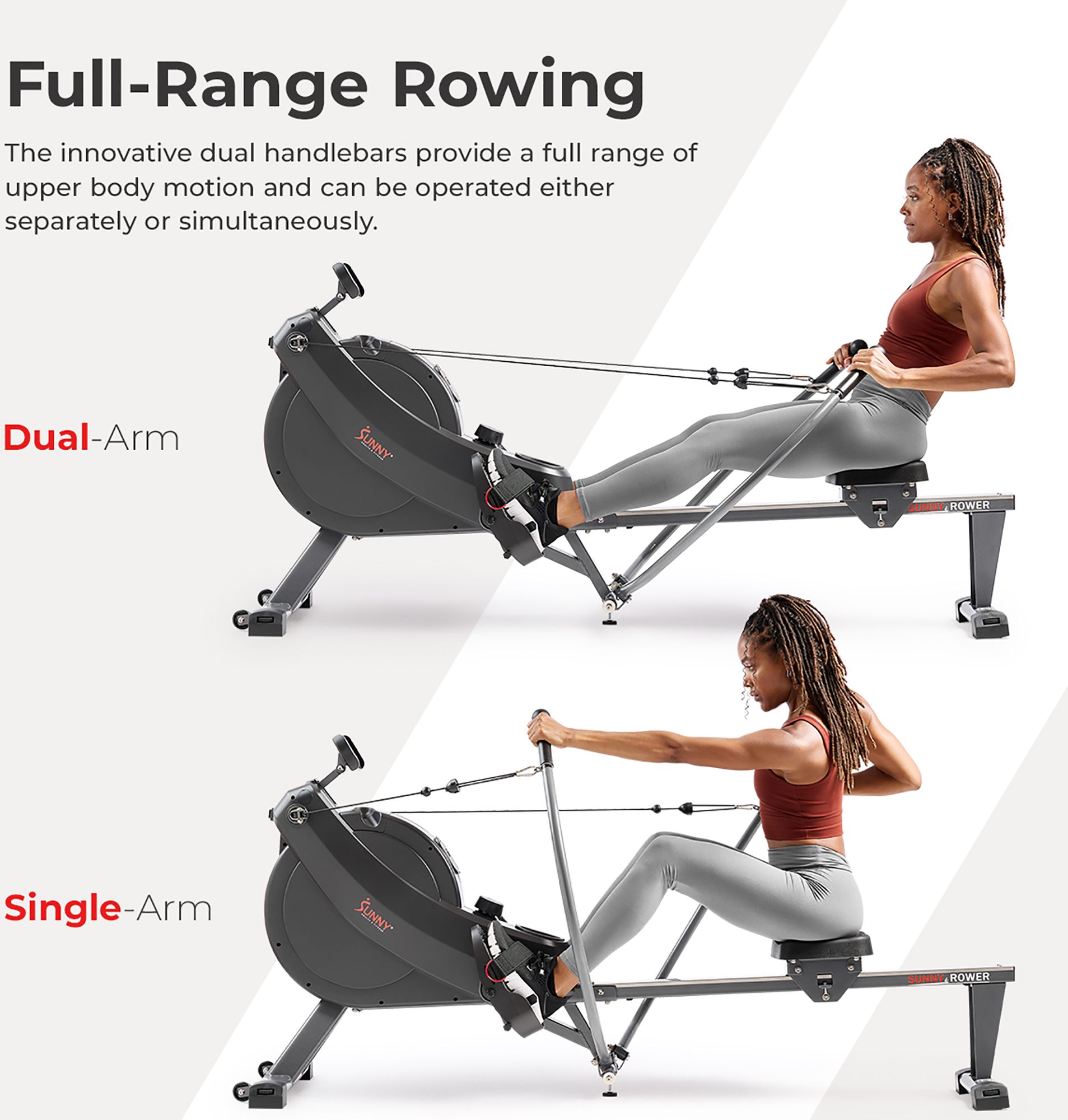 Sunny Health & Fitness Motional Magnetic Rower product image