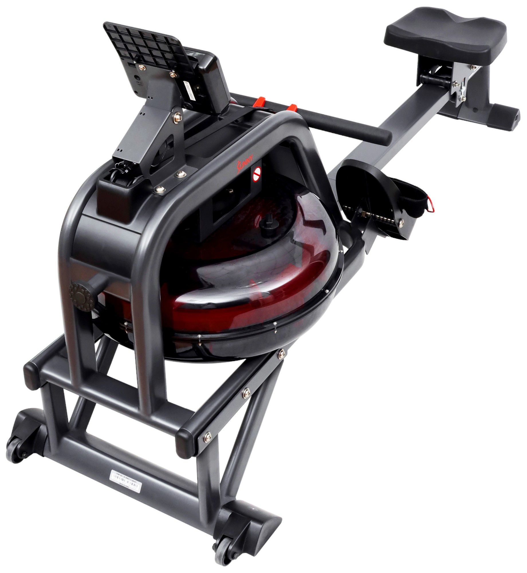 Sunny Health & Fitness Smart Obsidian 500 M Water Rowing Machine With Performance Monitor product image