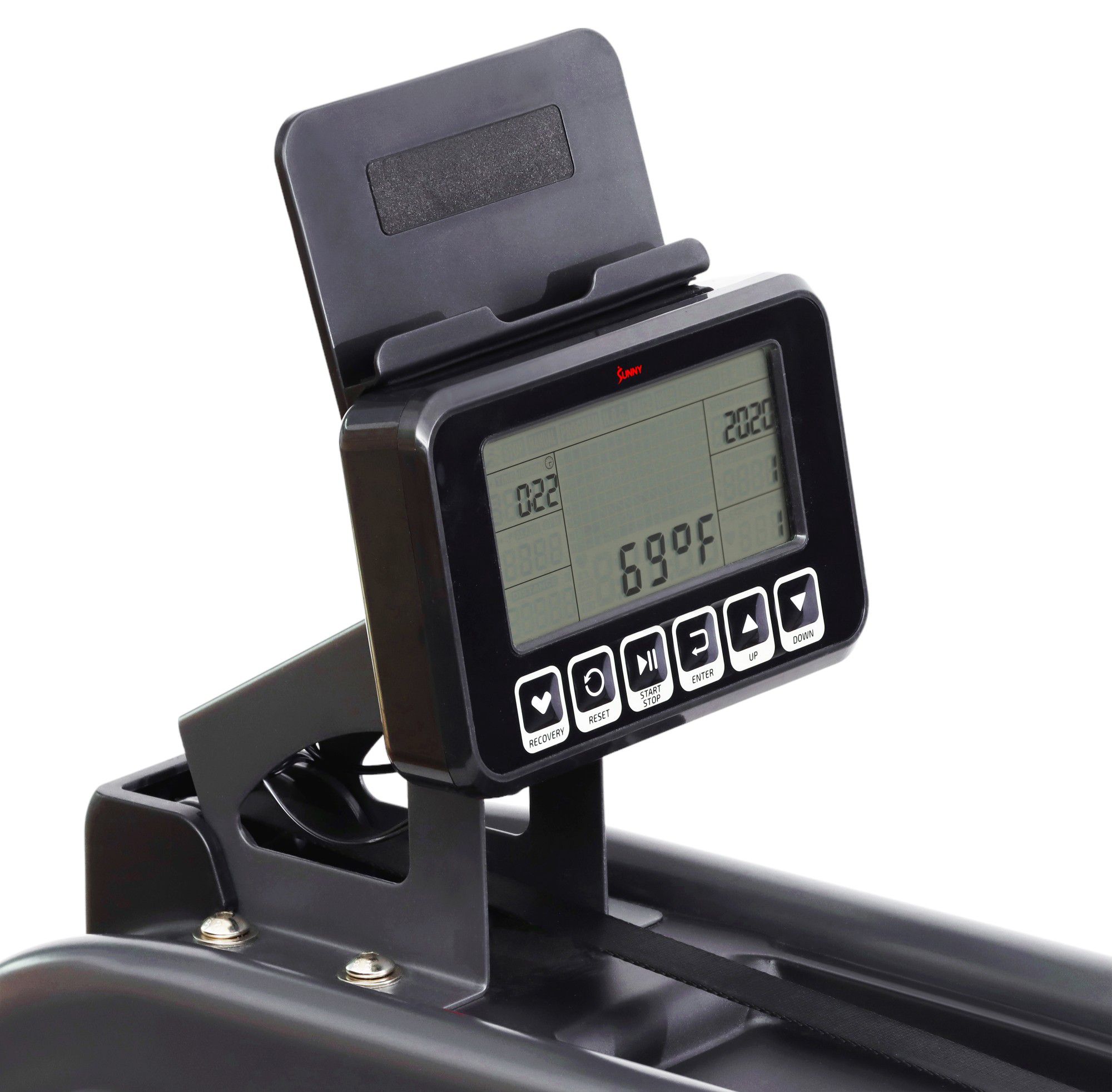 Sunny Health & Fitness Smart Obsidian 500 M Water Rowing Machine With Performance Monitor product image