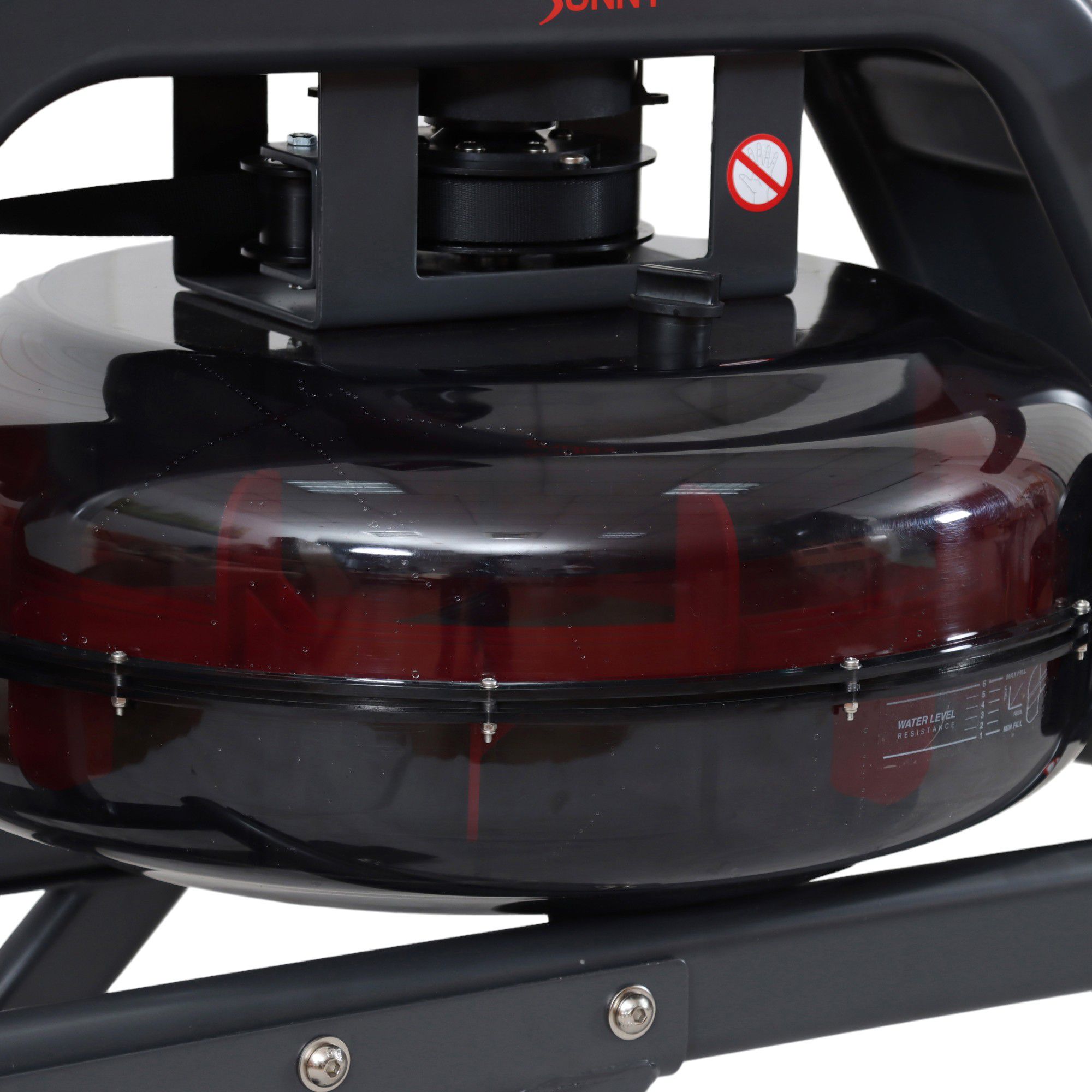 Sunny Health & Fitness Smart Obsidian 500 M Water Rowing Machine With Performance Monitor product image